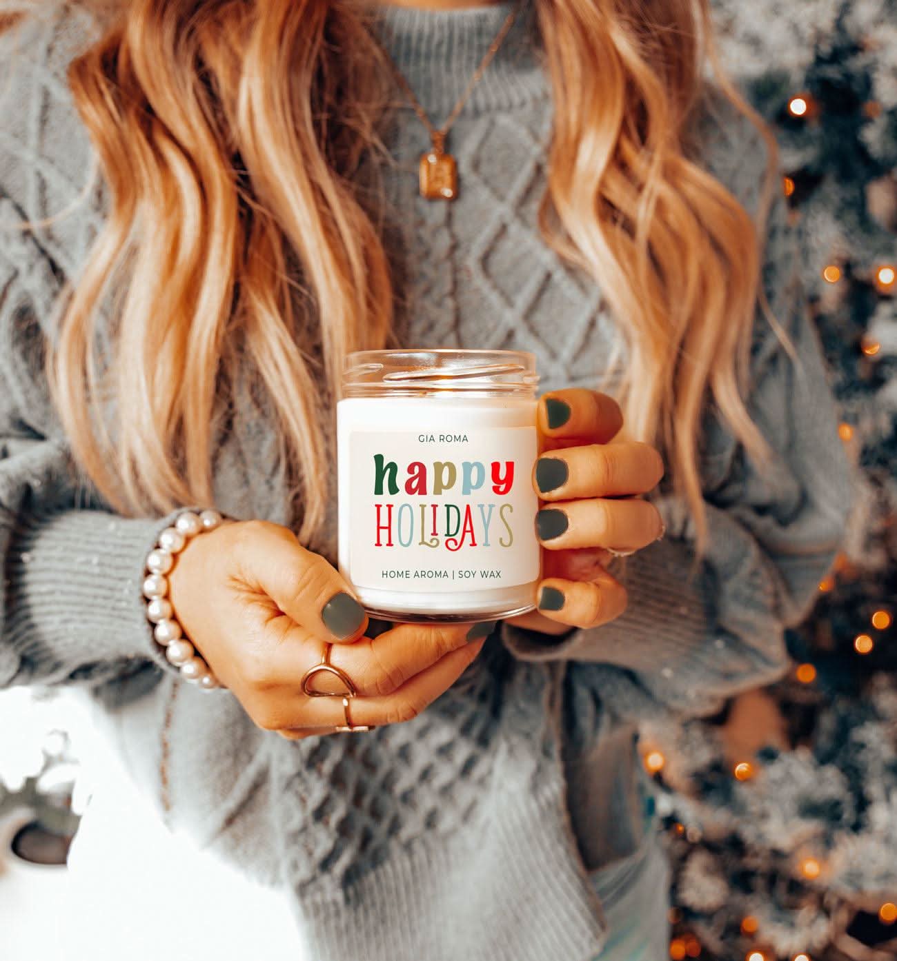 Happy Holiday Candle - My American Goods