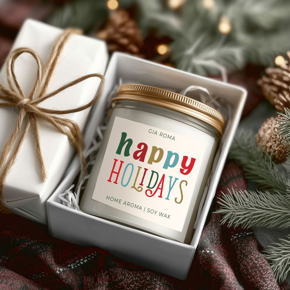 Happy Holiday Candle - My American Goods