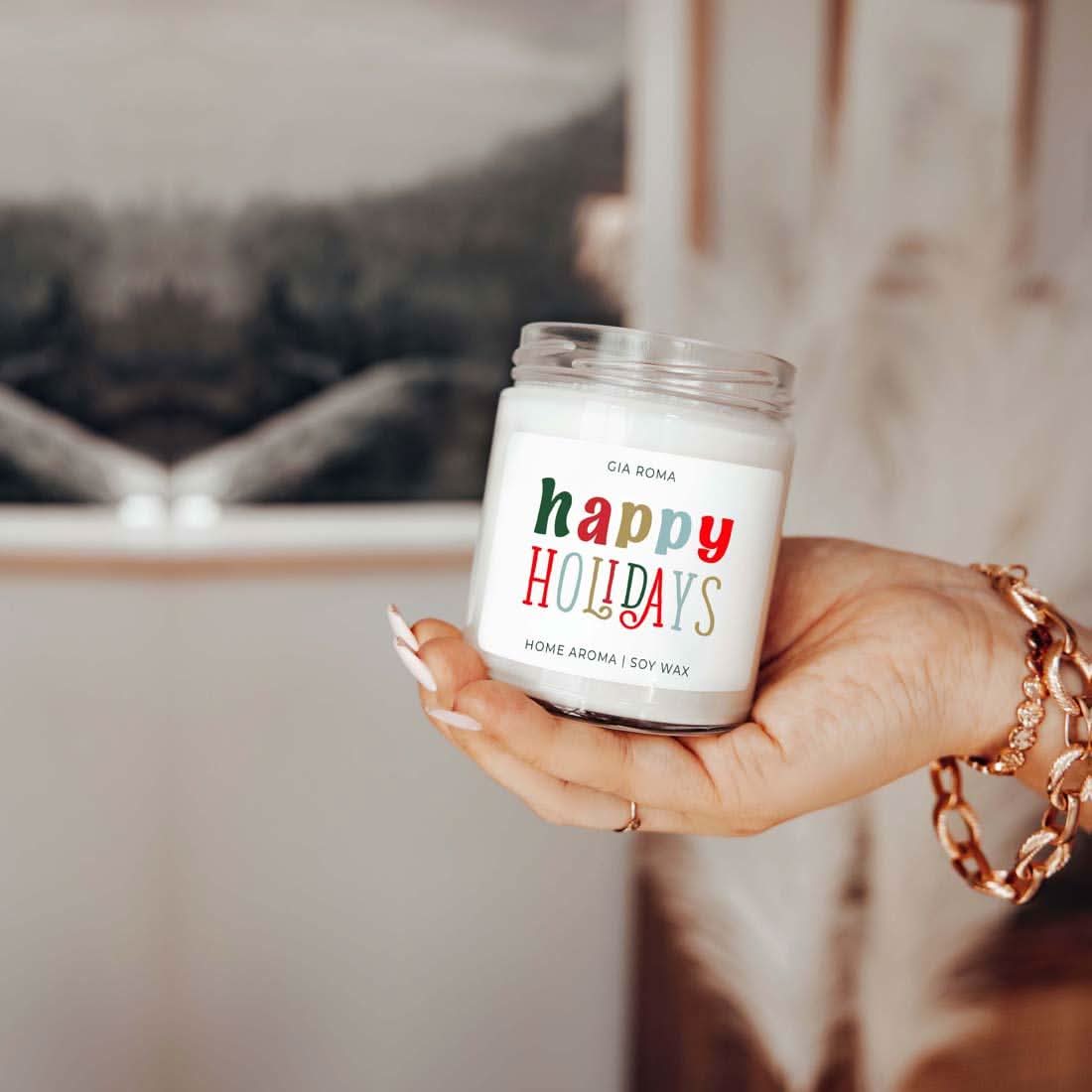 Happy Holiday Candle - My American Goods
