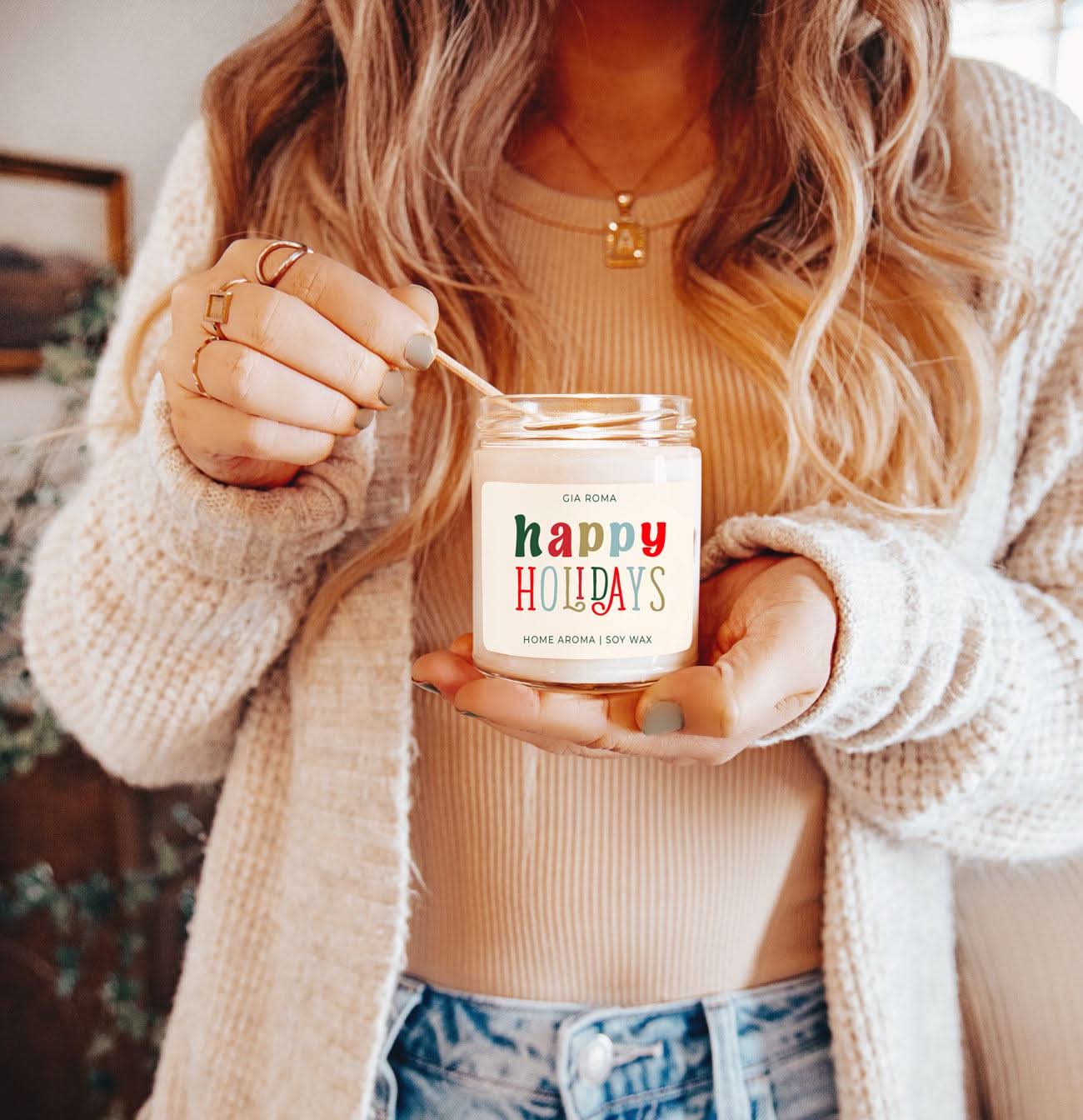Happy Holiday Candle - My American Goods