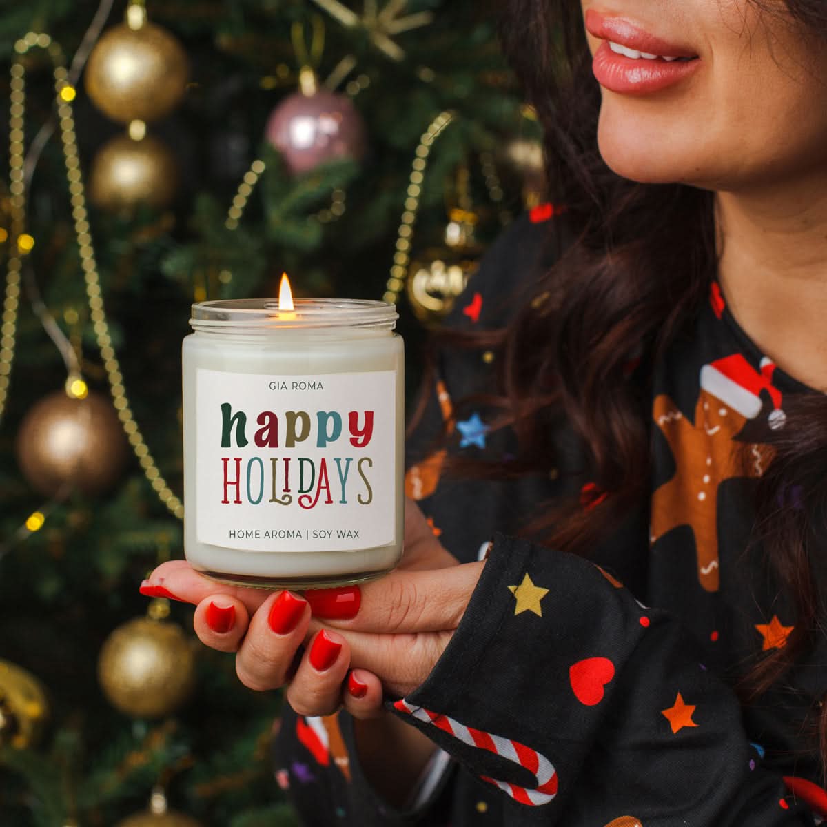 Happy Holiday Candle - My American Goods