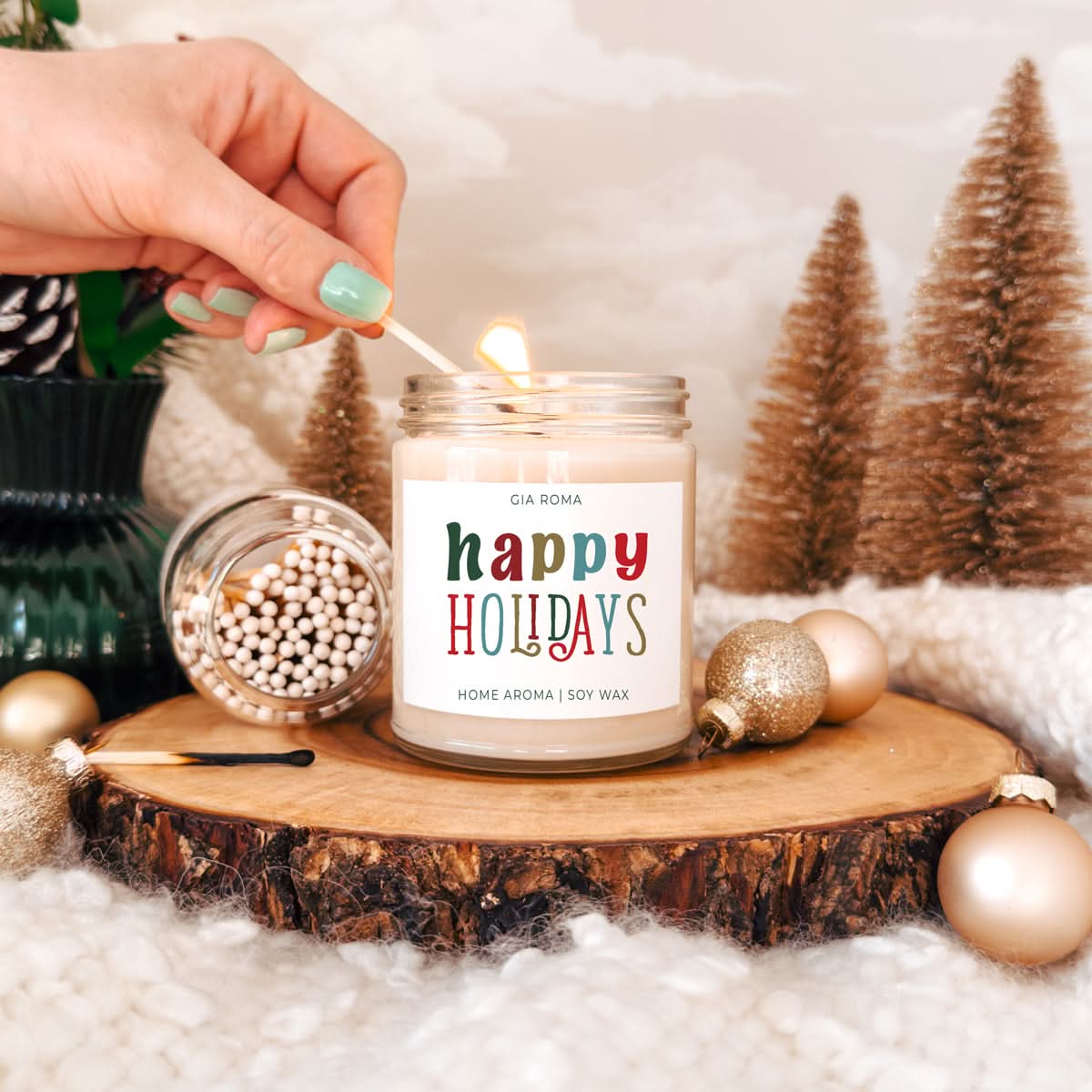 Happy Holiday Candle - My American Goods