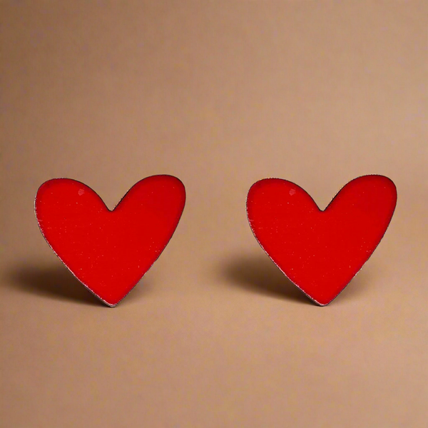 Red Heart Studs - My American Goods