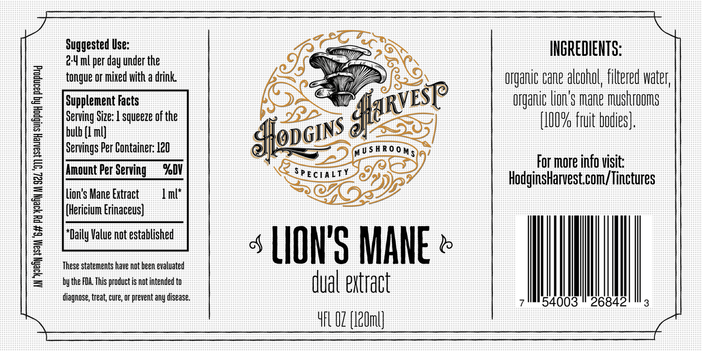 Lion's Mane Dual Extract Tincture - My American Goods