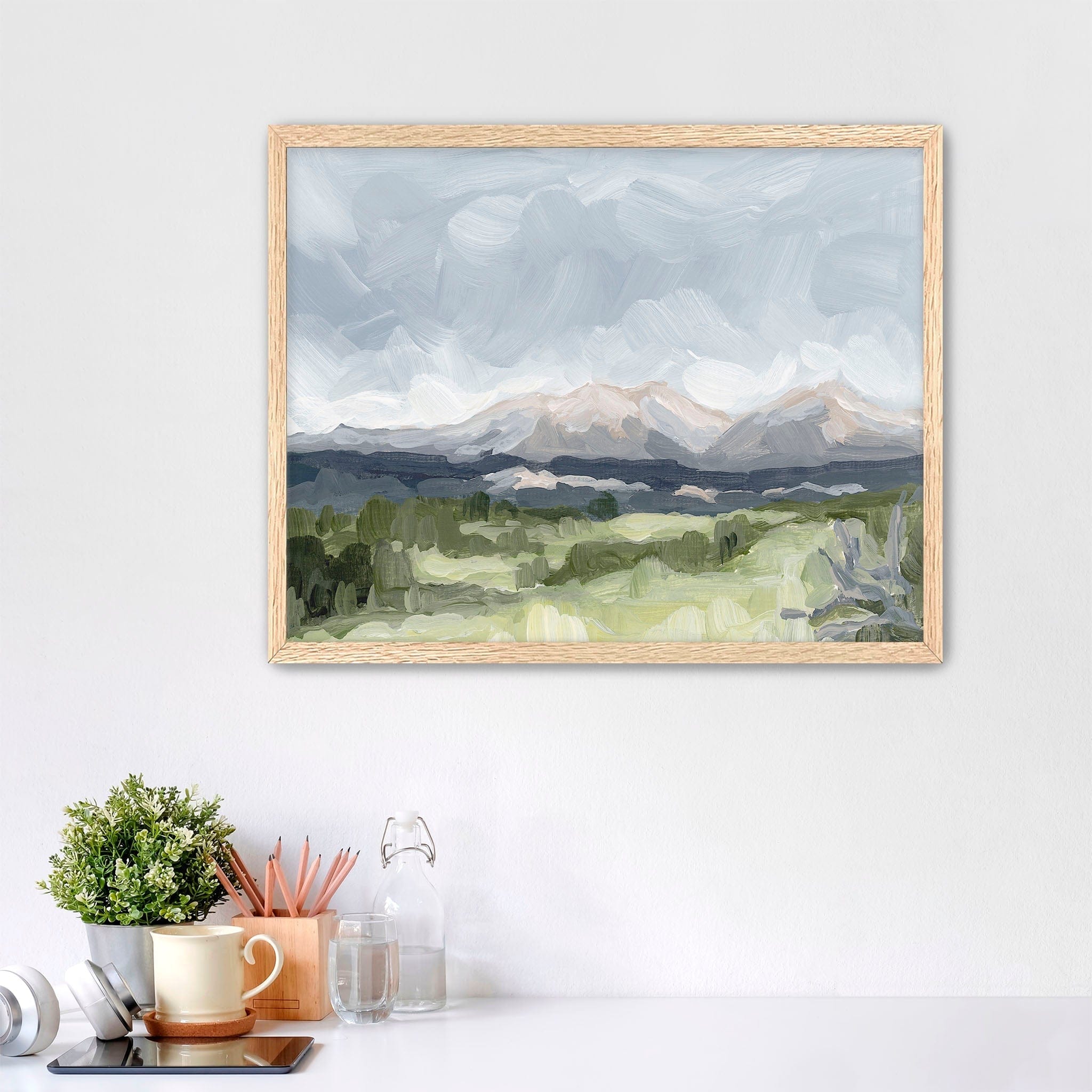 Katie Garrison Art Print Paper Print / 5x7 in / Oak Frame "Home in the Valley" Art Print