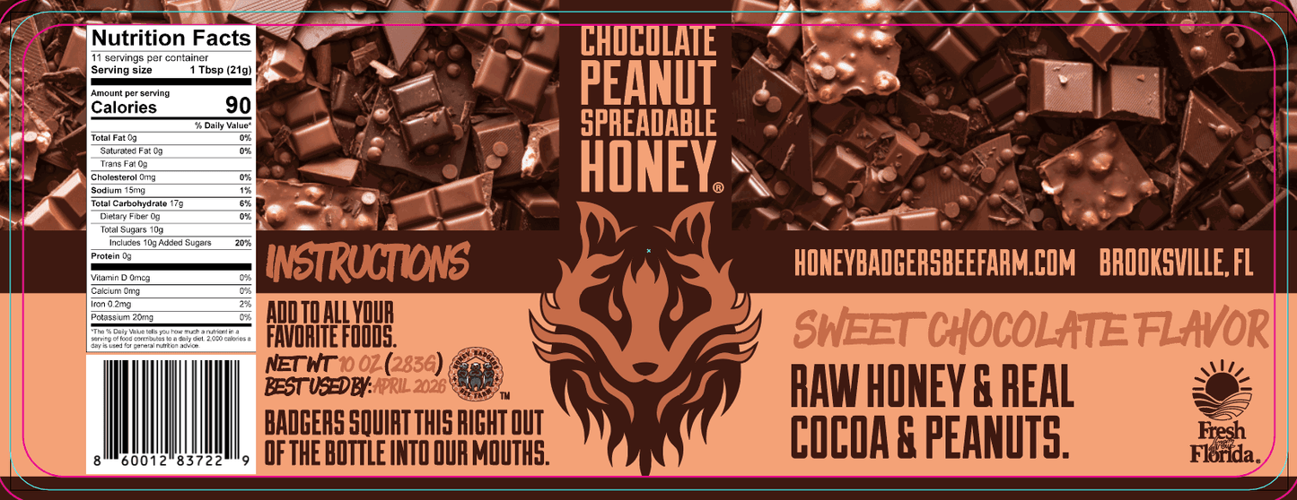 Chocolate Peanut Spreadable Honey - My American Goods