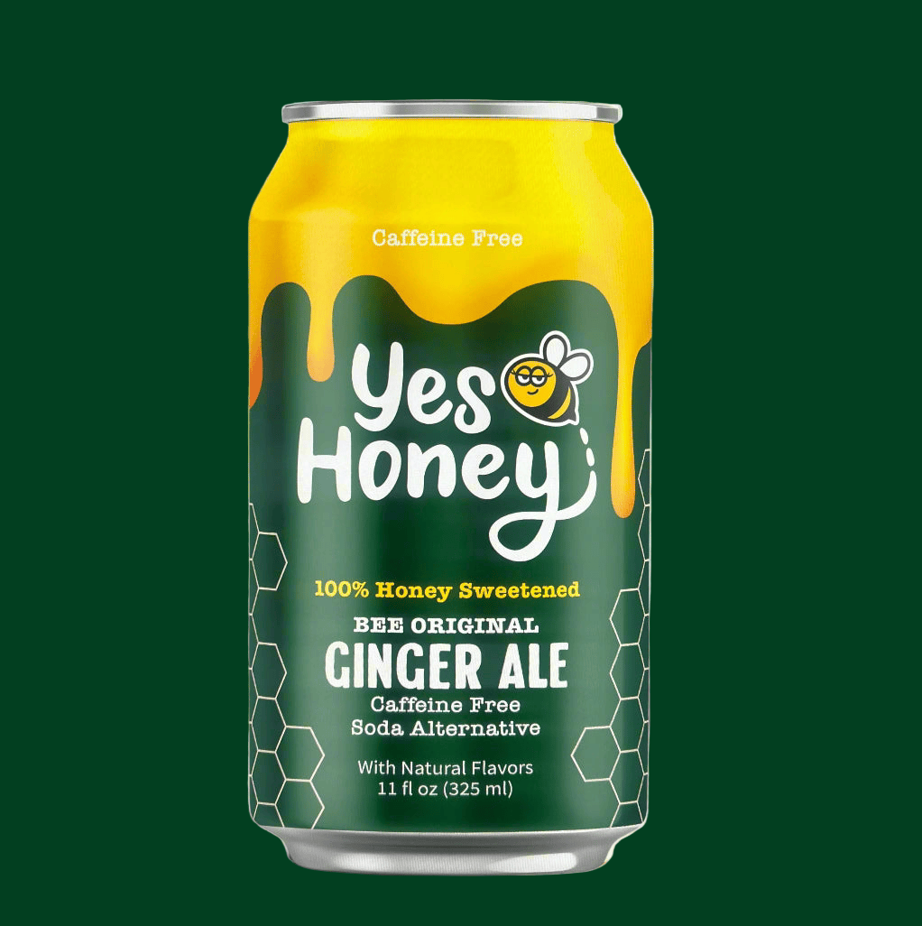 Yes Honey Drink Bee Original Ginger Ale Soda Alternative