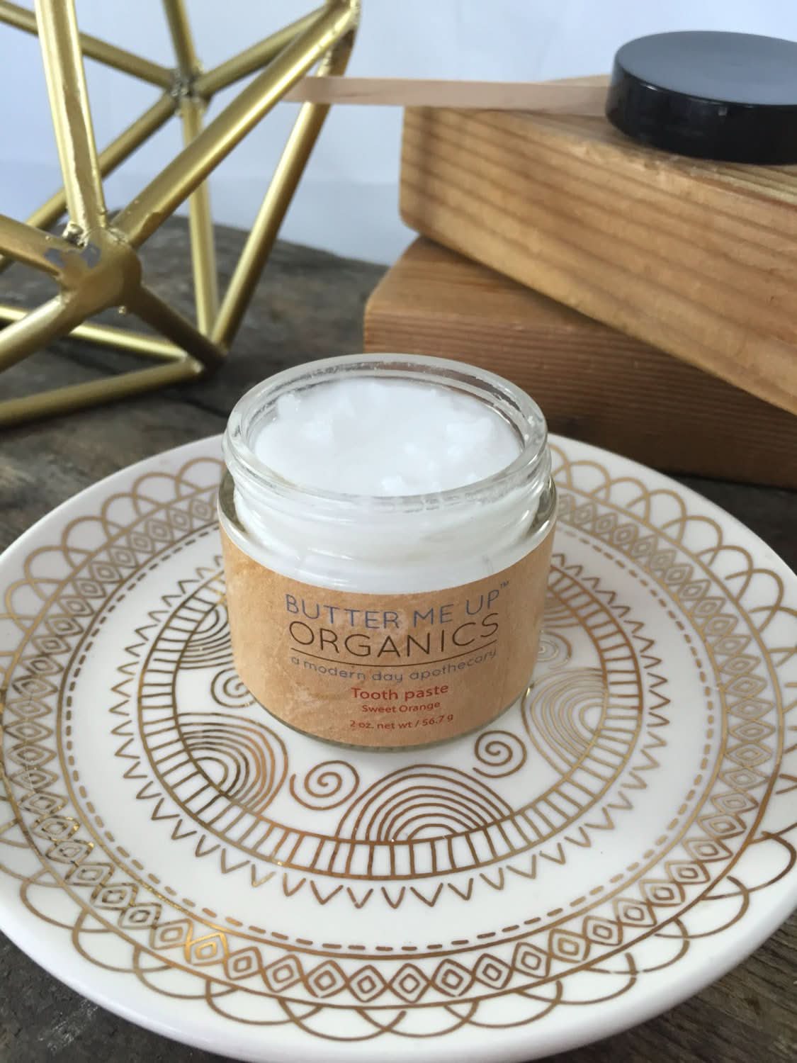 Butter Me Up Organics Teeth Sweet Orange All Natural Organic Whitening Toothpaste / Remineralizing Toothpaste