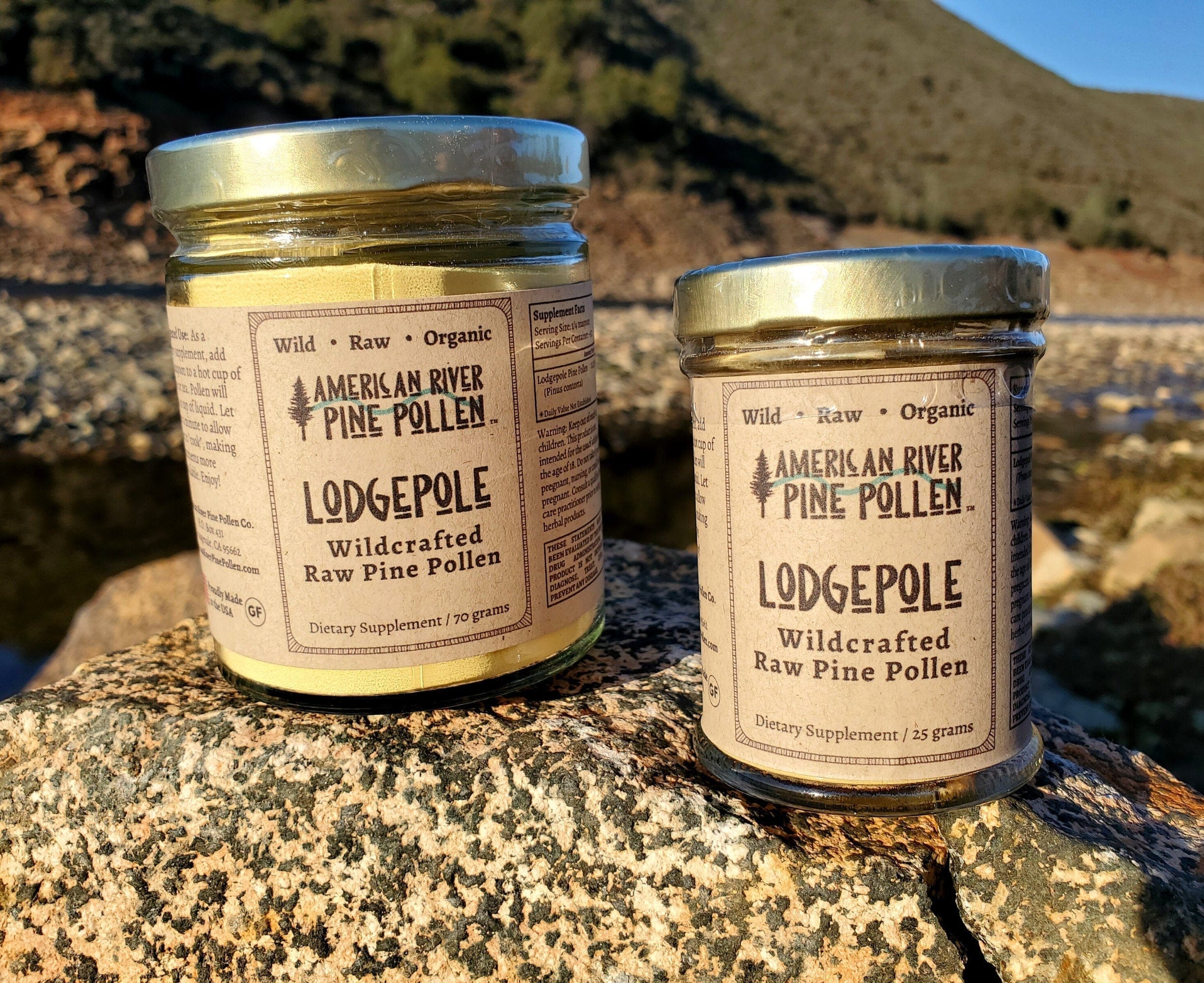 AmericanRiverPinePollen Lodgepole Pine Pollen - Raw and Wild-Harvested