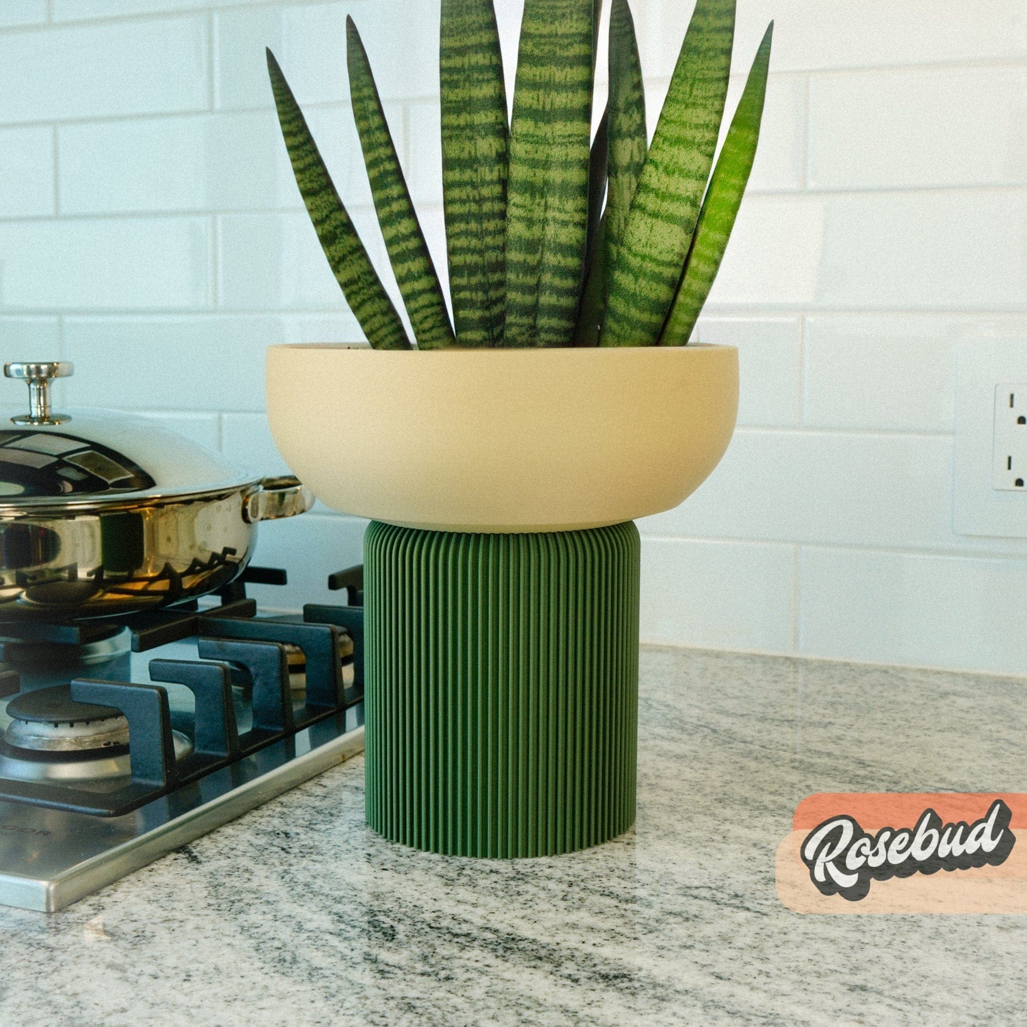 Modern Pedestal Plant Pot, Two-Piece - My American Goods