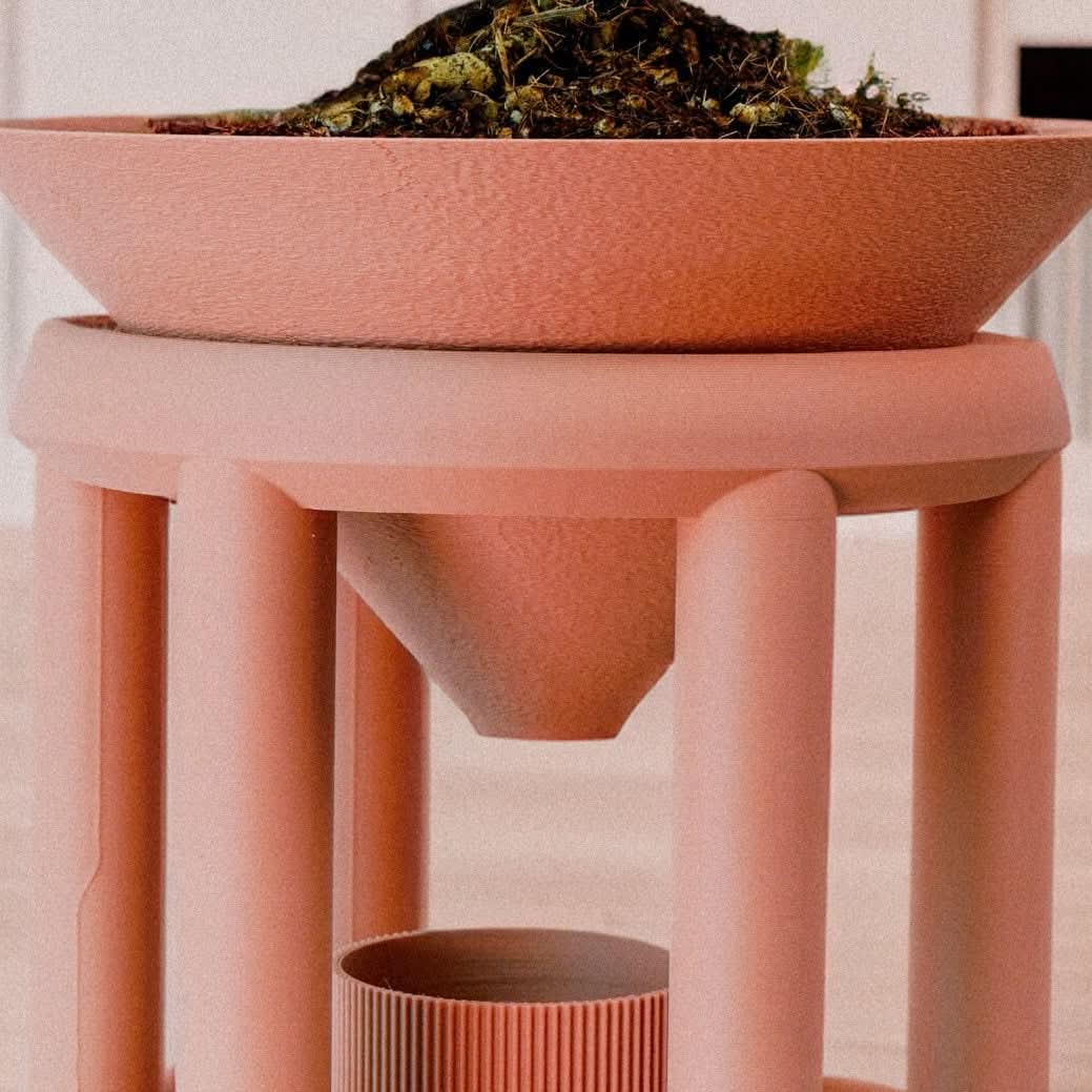 Conduit Plant Stand with Planter & Catch - My American Goods