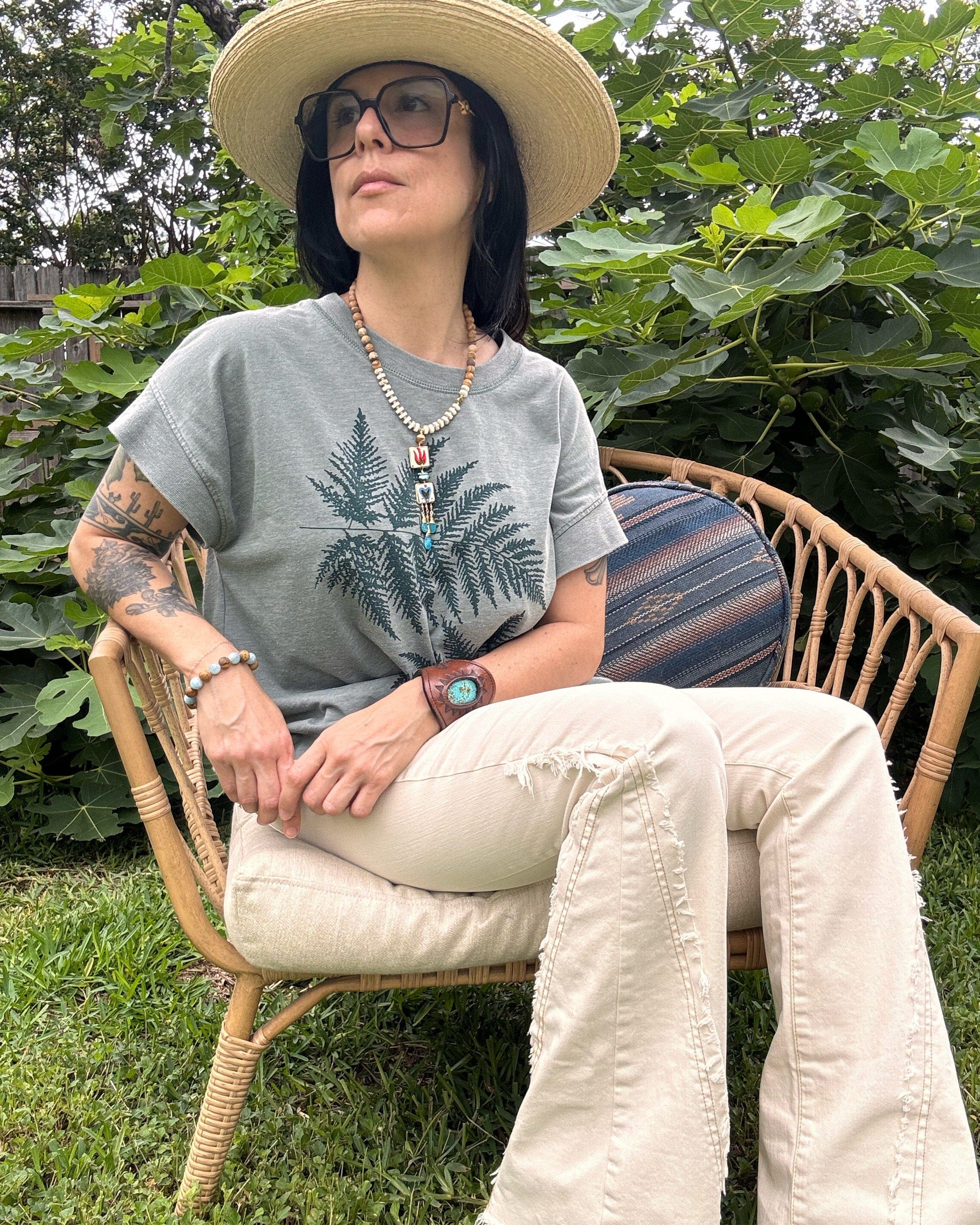 Handmade Ceramic Milagro Tile Necklace: Turquoise & Jasper