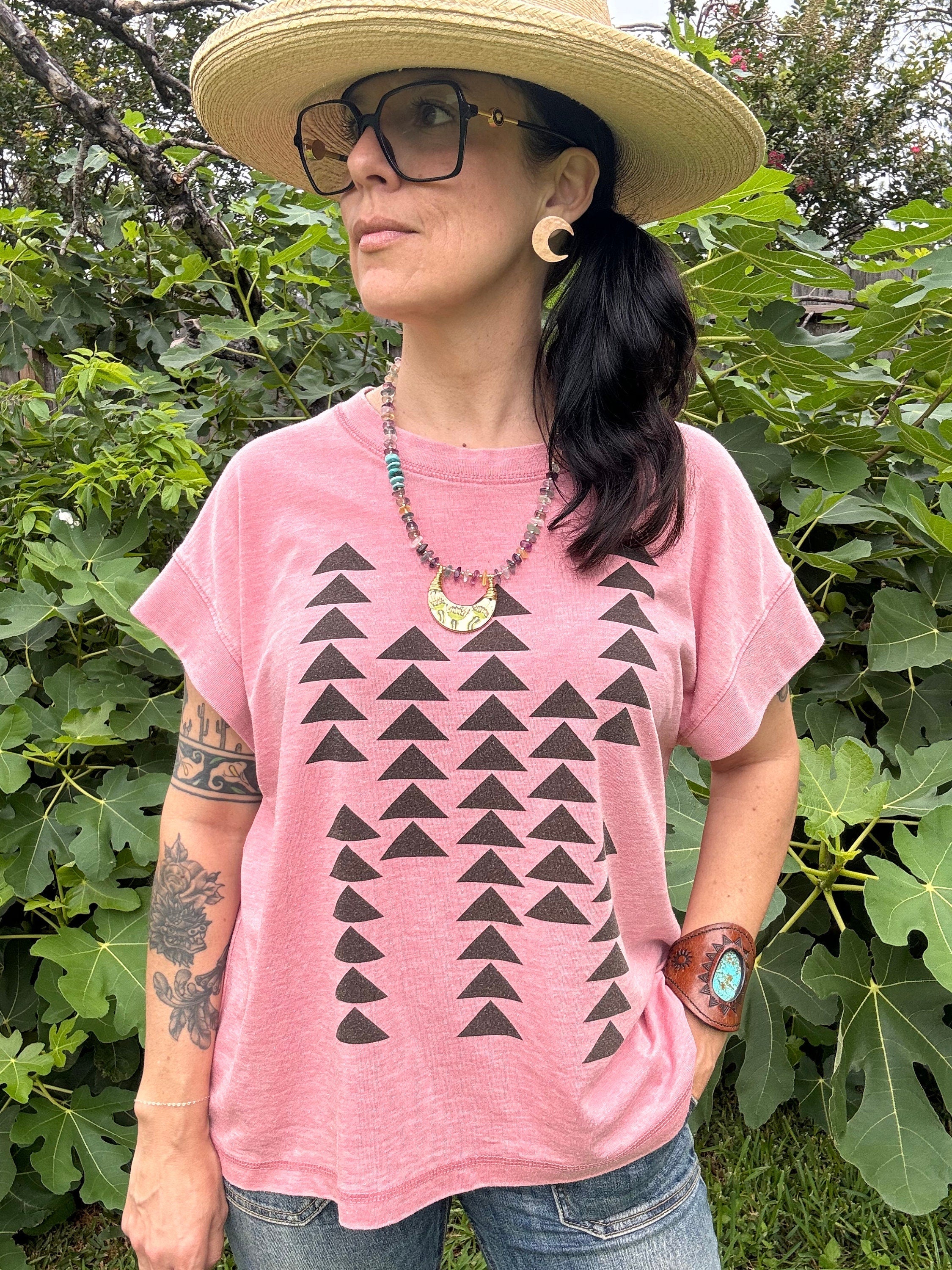 Ceramic Venus Flytrap Necklace with Rhodochrosite Beads