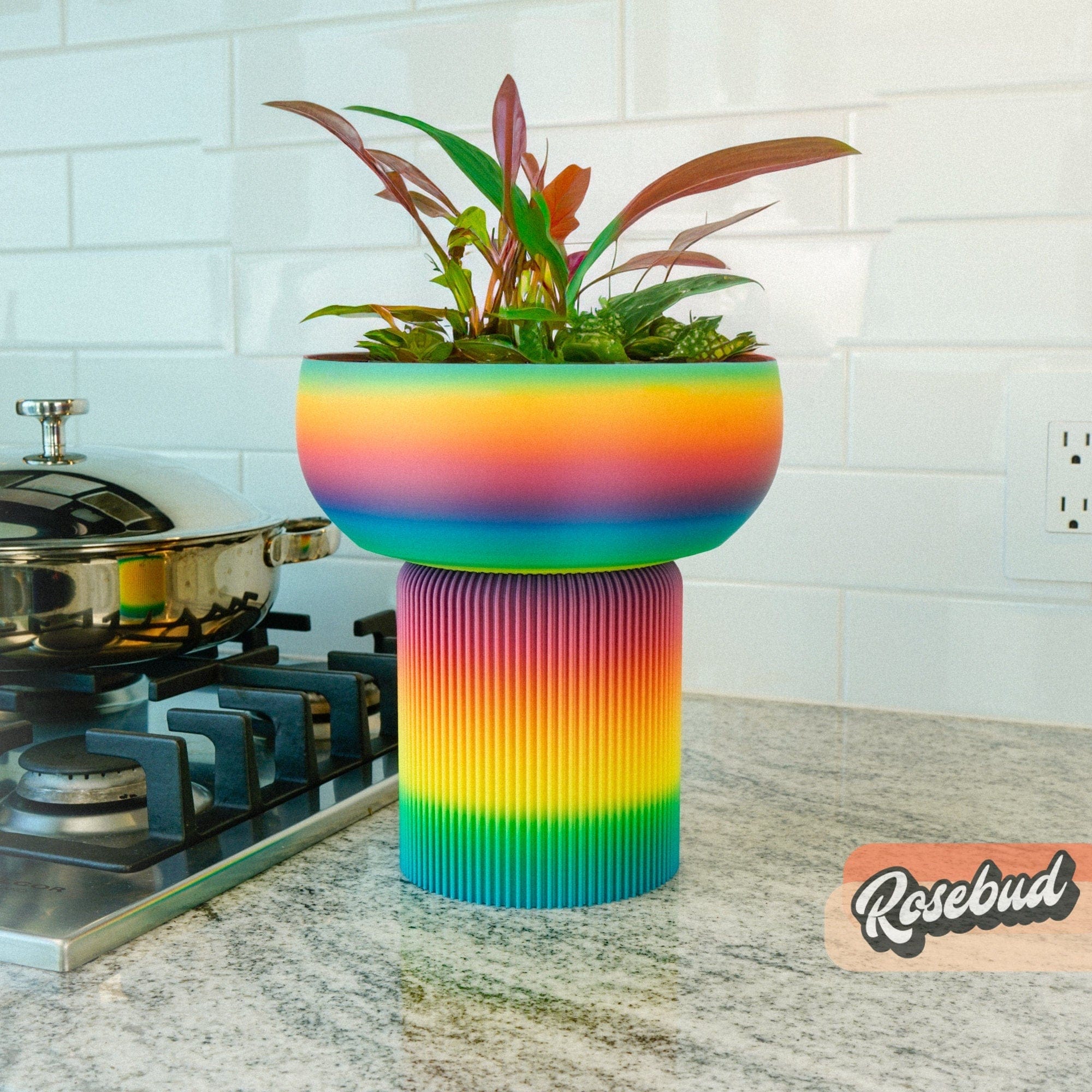 Rosebud HomeGoods plant pot Modern Pedestal Plant Pot, Two-Piece