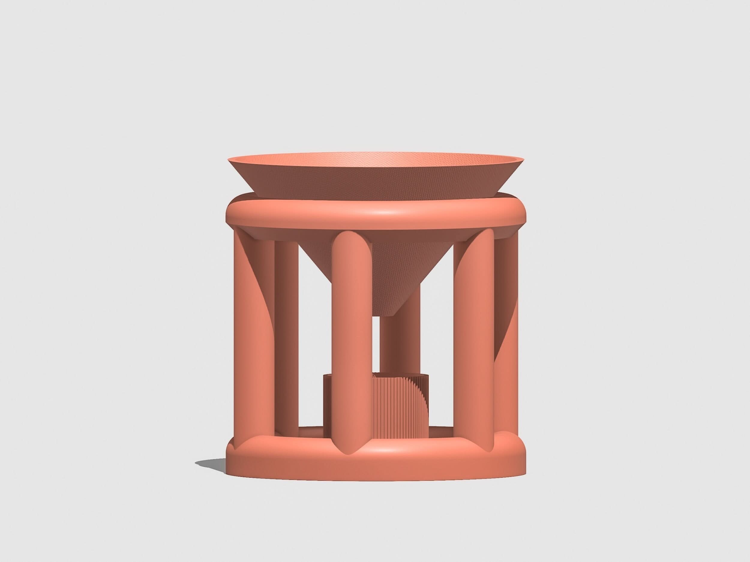 Conduit Plant Stand with Planter & Catch - My American Goods