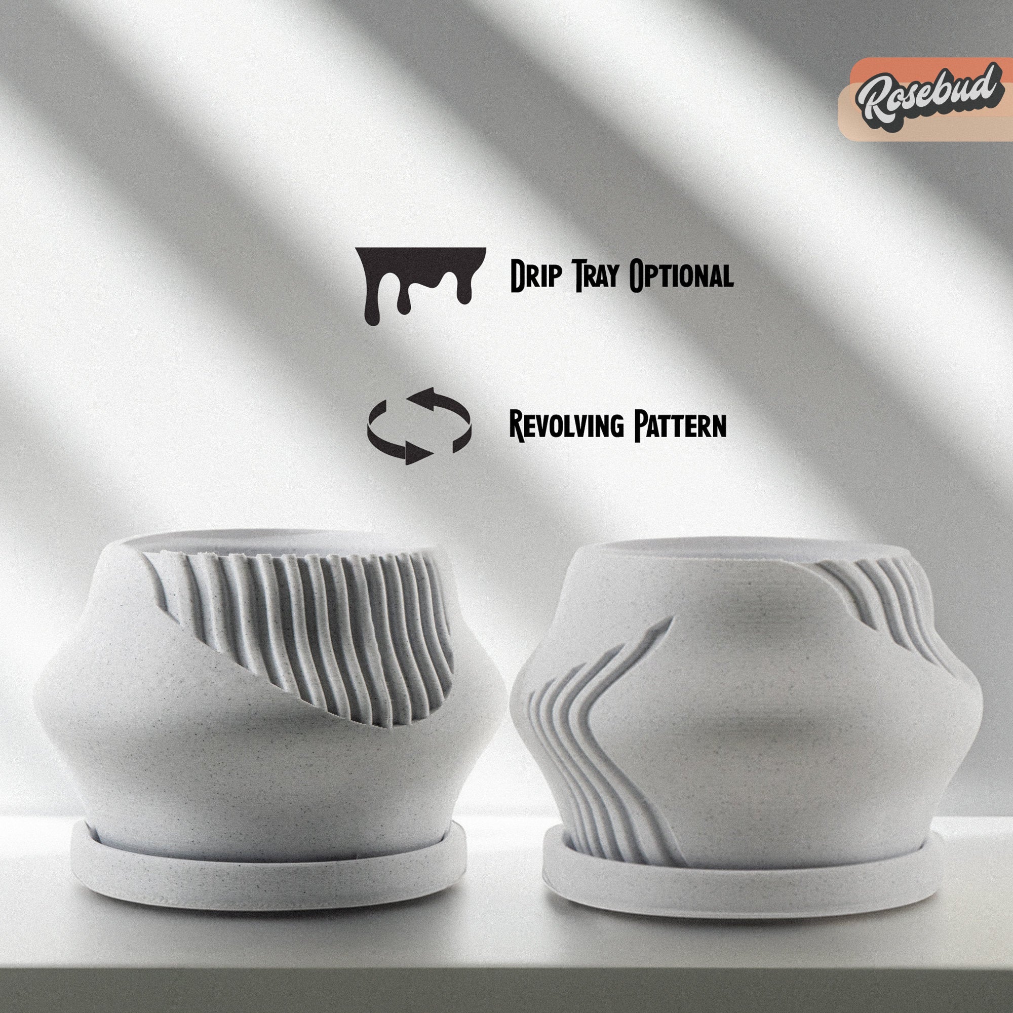 Rorqual Cascade Plant Pot with Drainage - My American Goods