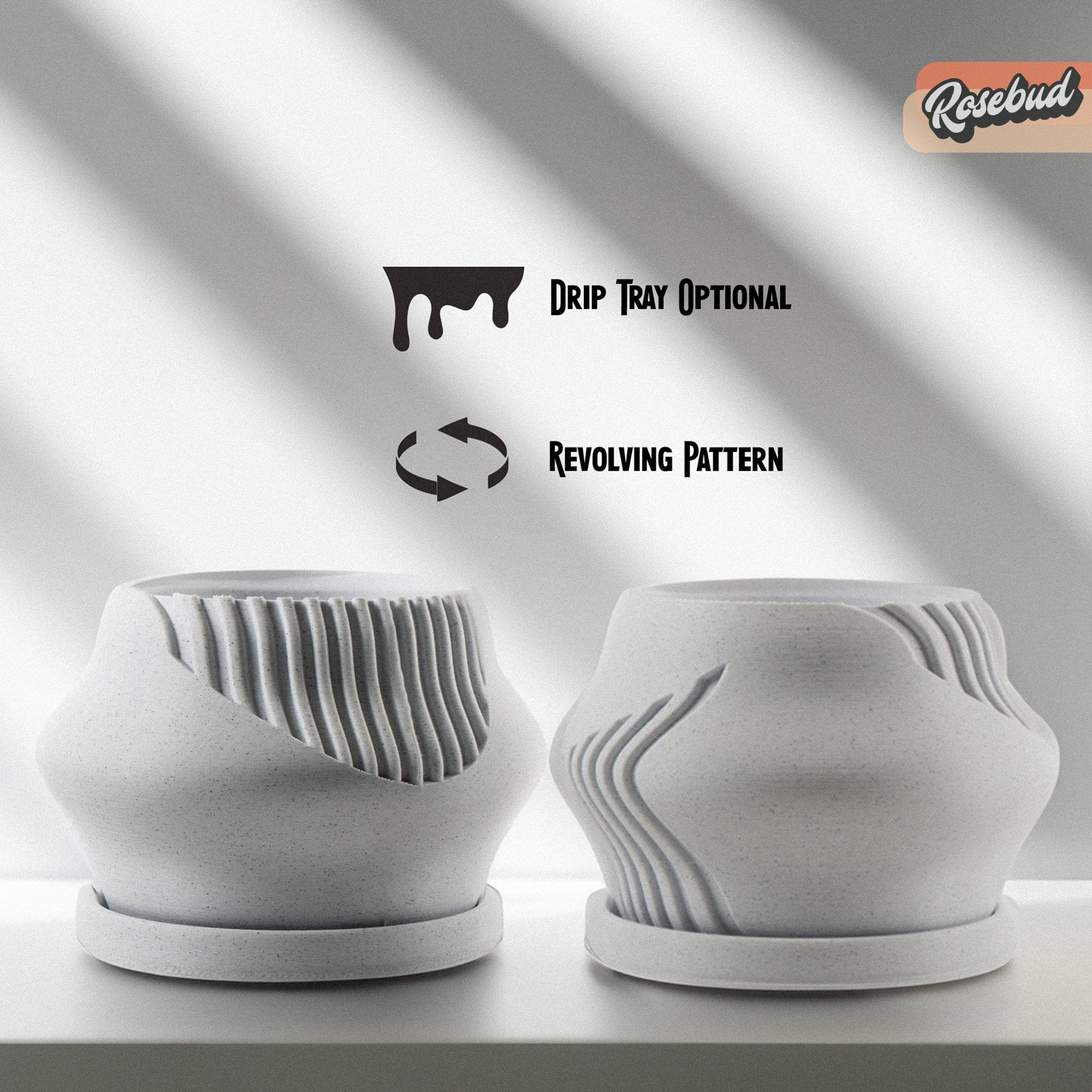 Rorqual Cascade Plant Pot with Drainage - My American Goods