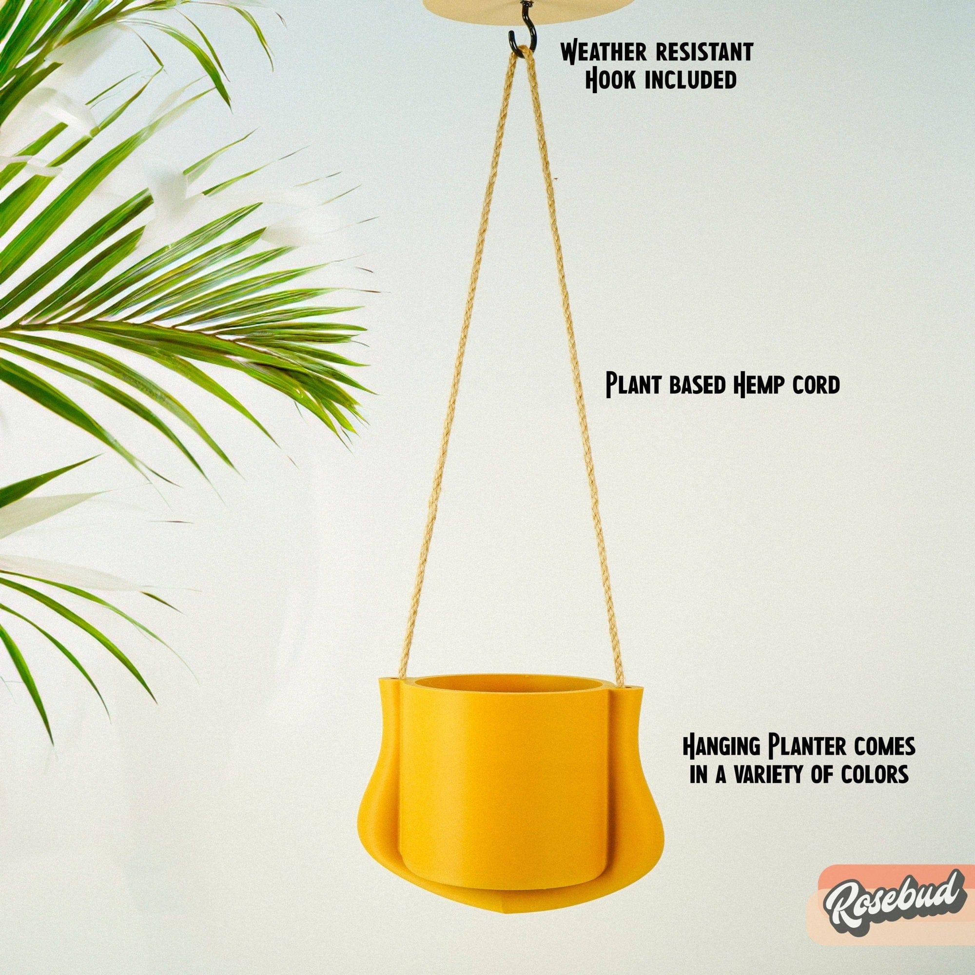 Rosebud HomeGoods Planter Black / SM - No Drainage Hanging Planter - The Elysian