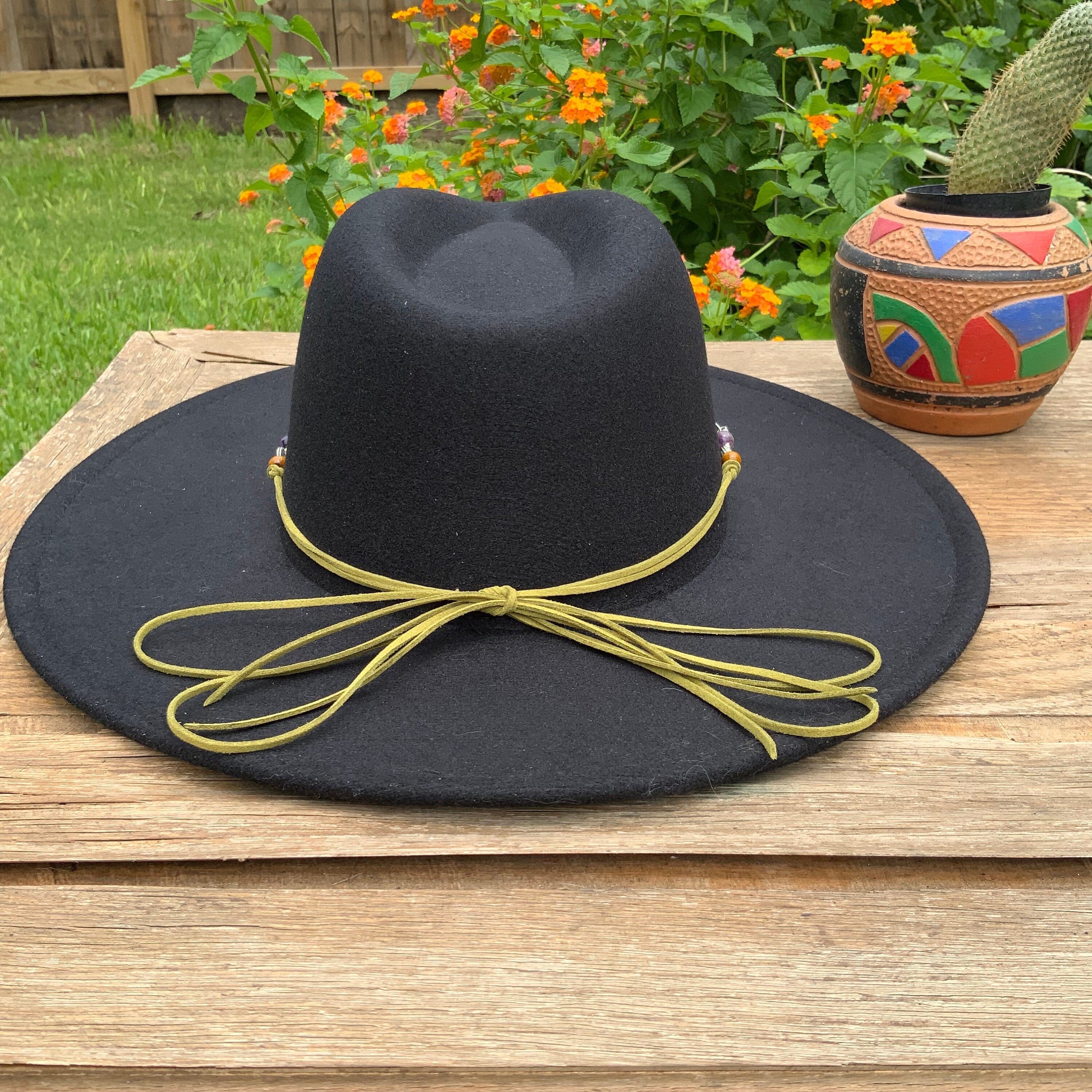 Fluorite and Kiwi Jasper Hatband, Gemstone Hat Band