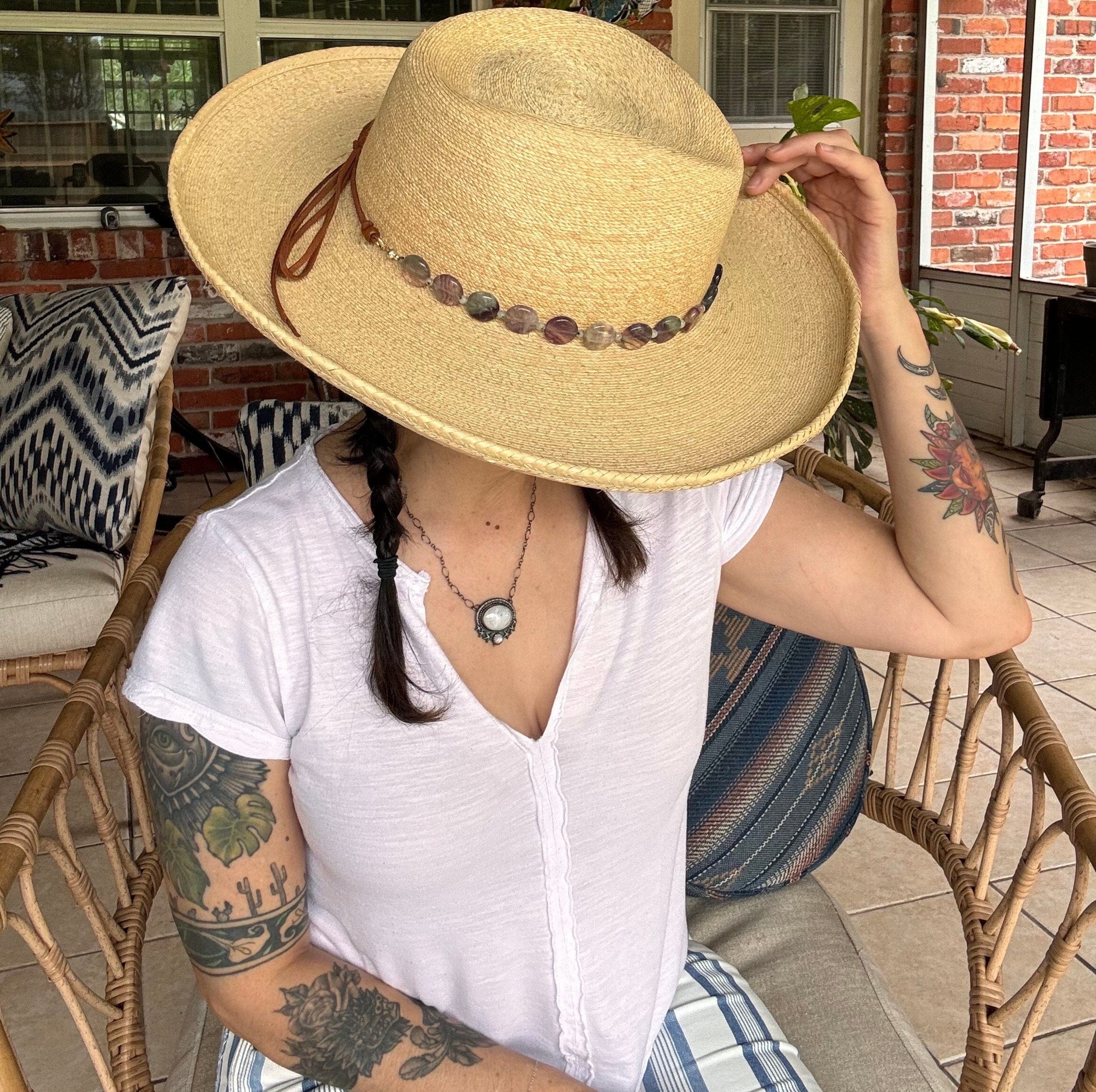 Adriana Soto Joyeria Misc Fluorite and Kiwi Jasper Hatband, Gemstone Hat Band