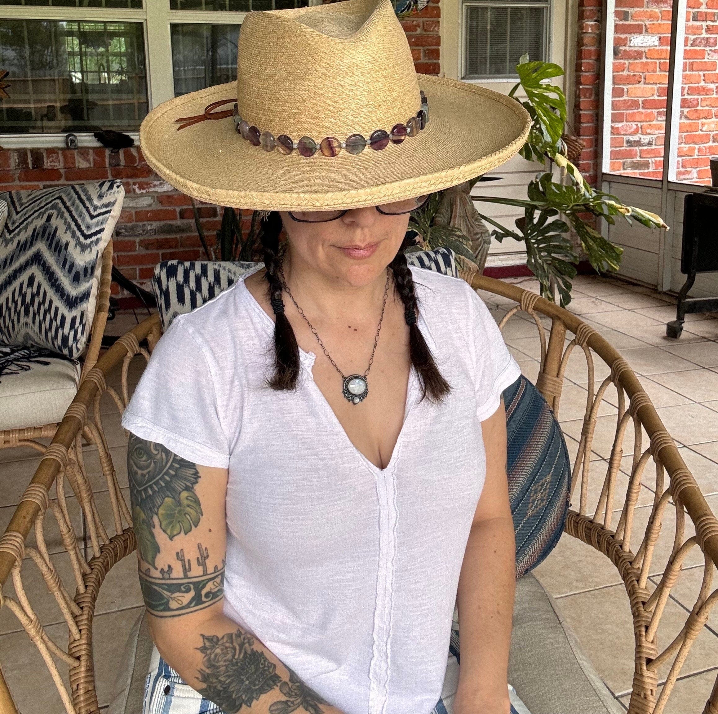 Adriana Soto Joyeria Misc Fluorite and Kiwi Jasper Hatband, Gemstone Hat Band