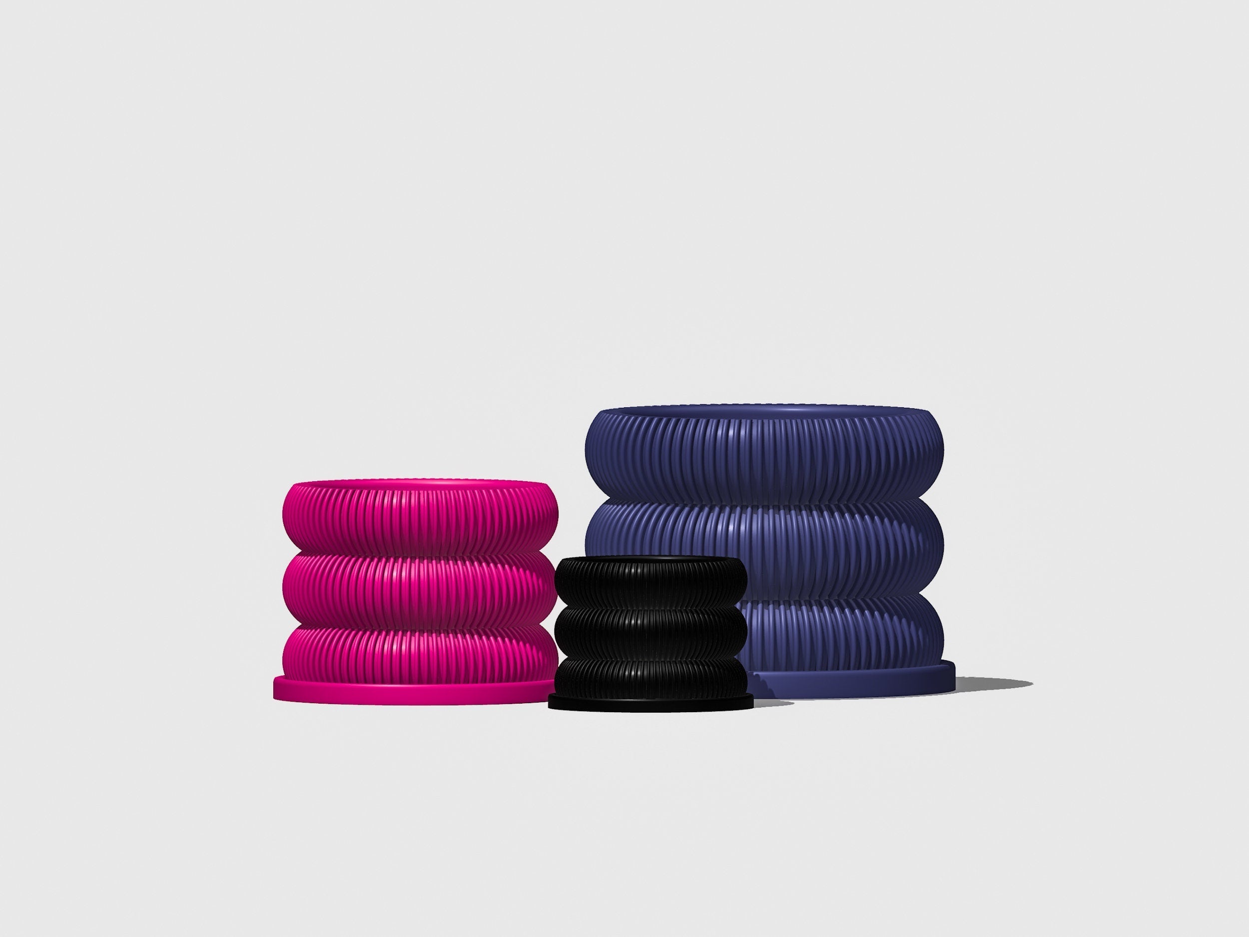 Ribbed Bubble Plant Pot With Drainage and Saucer - My American Goods