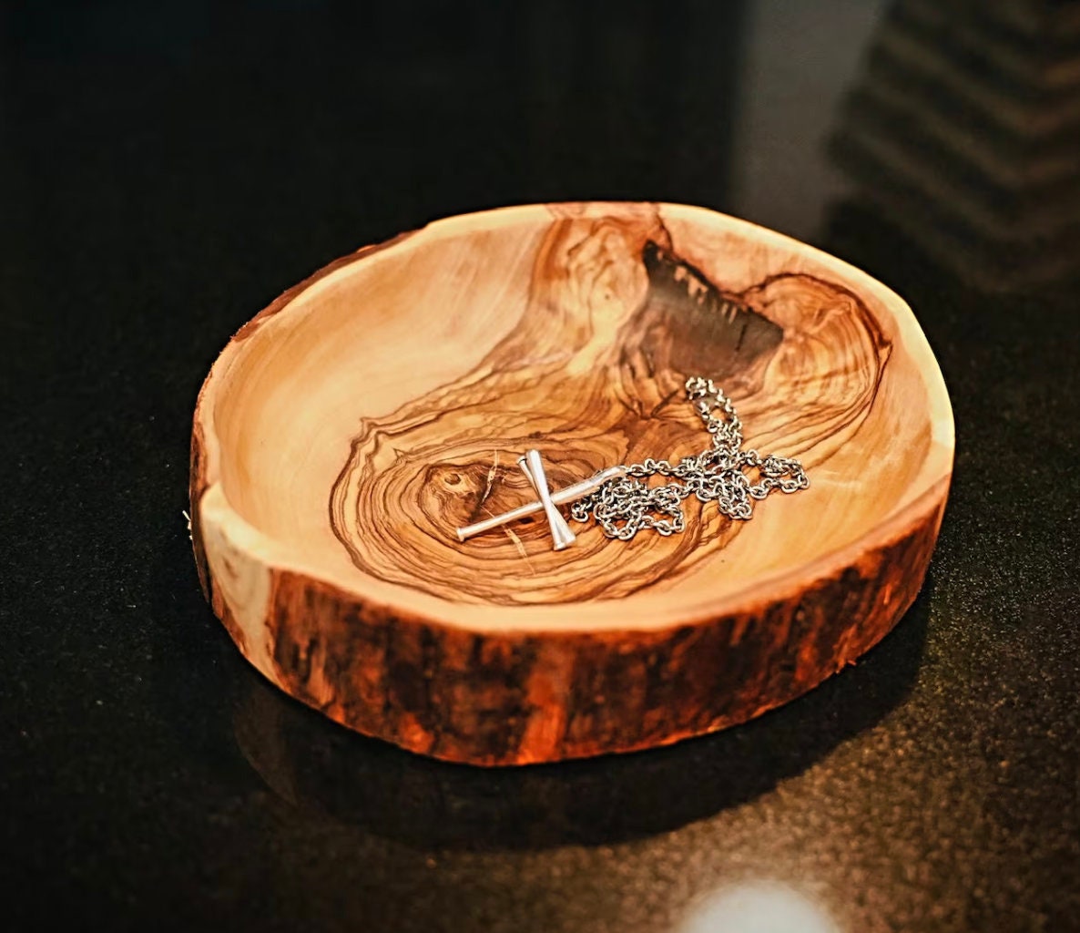 Olive Wood Branch Bowl - My American Goods