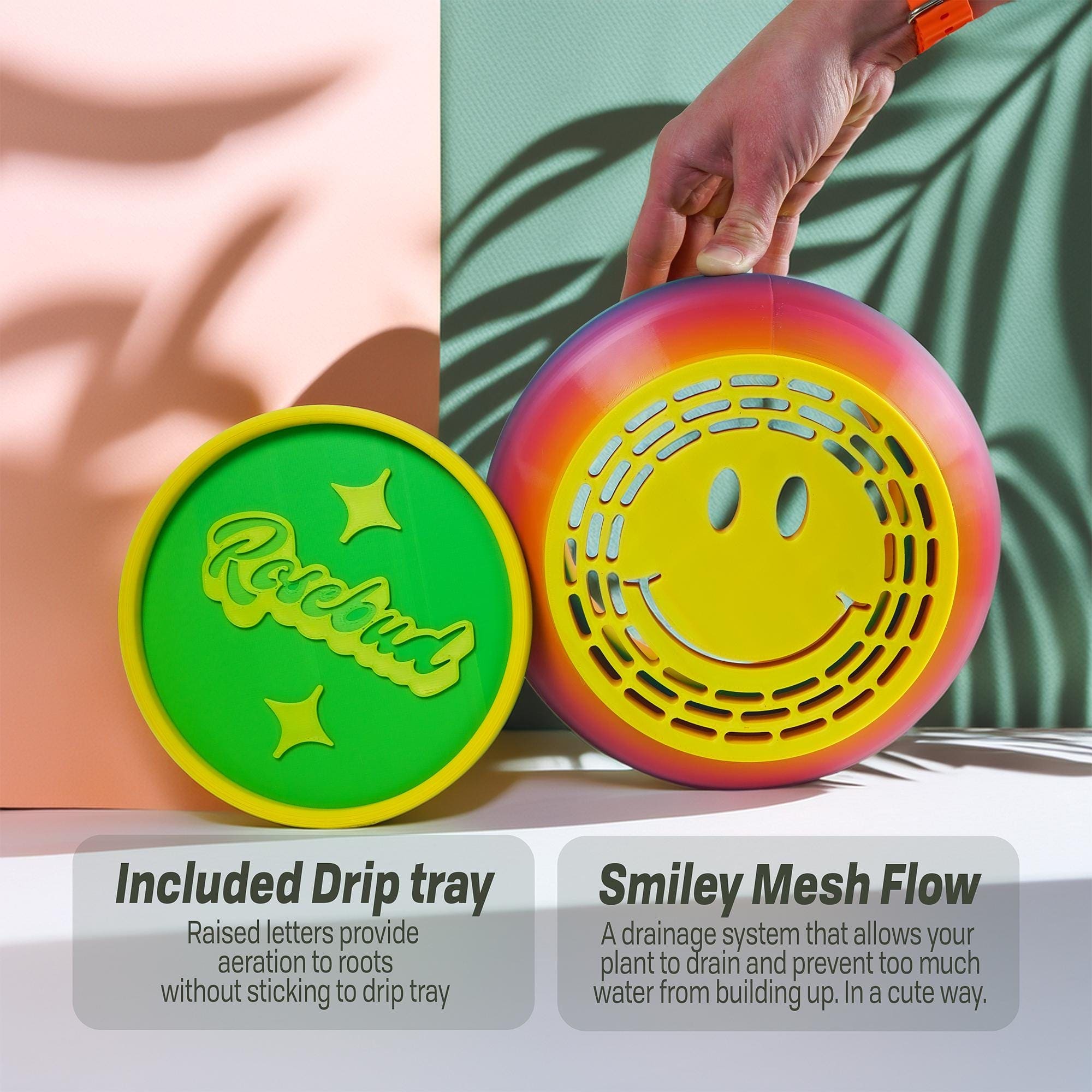 Happy Sprout Smiley Face Plant Pot with Drainage and Drip Tray – Cute Ghibli Decor Planter | Kawaii Hypebeast Pots for Plants | Cubicle & Classroom Decor - My American Goods