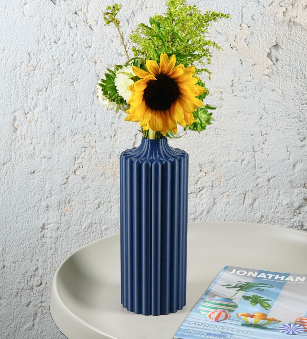 Rosebud HomeGoods Vases Haute Top Floral Vase – Modern Vase for Flowers, Mother’s Day Gift, Aesthetic Home Decor, 3 Sizes, Bold Colors, Unique Vase for Living Room