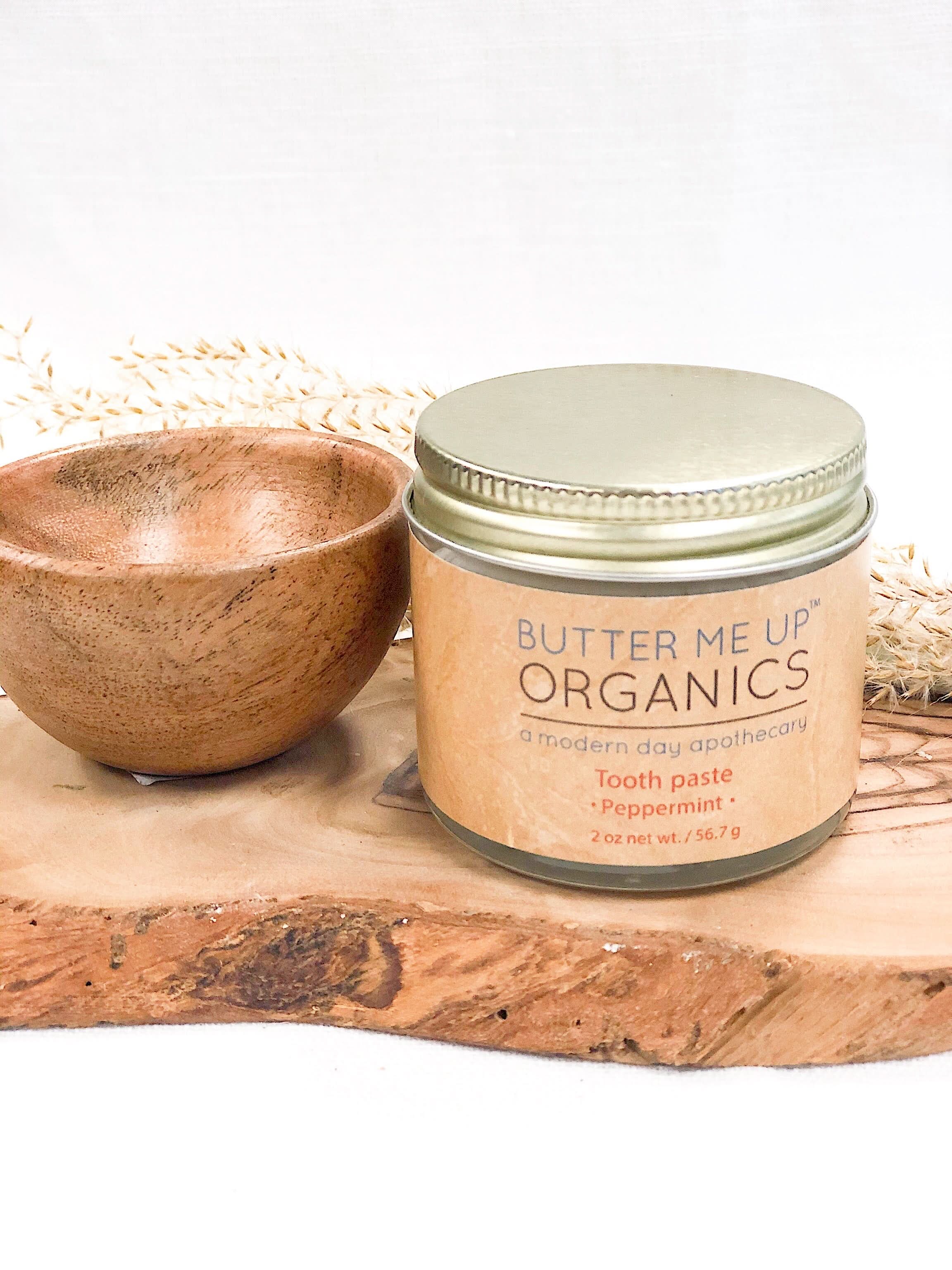 Butter Me Up Organics Teeth All Natural Organic Whitening Toothpaste / Remineralizing Toothpaste