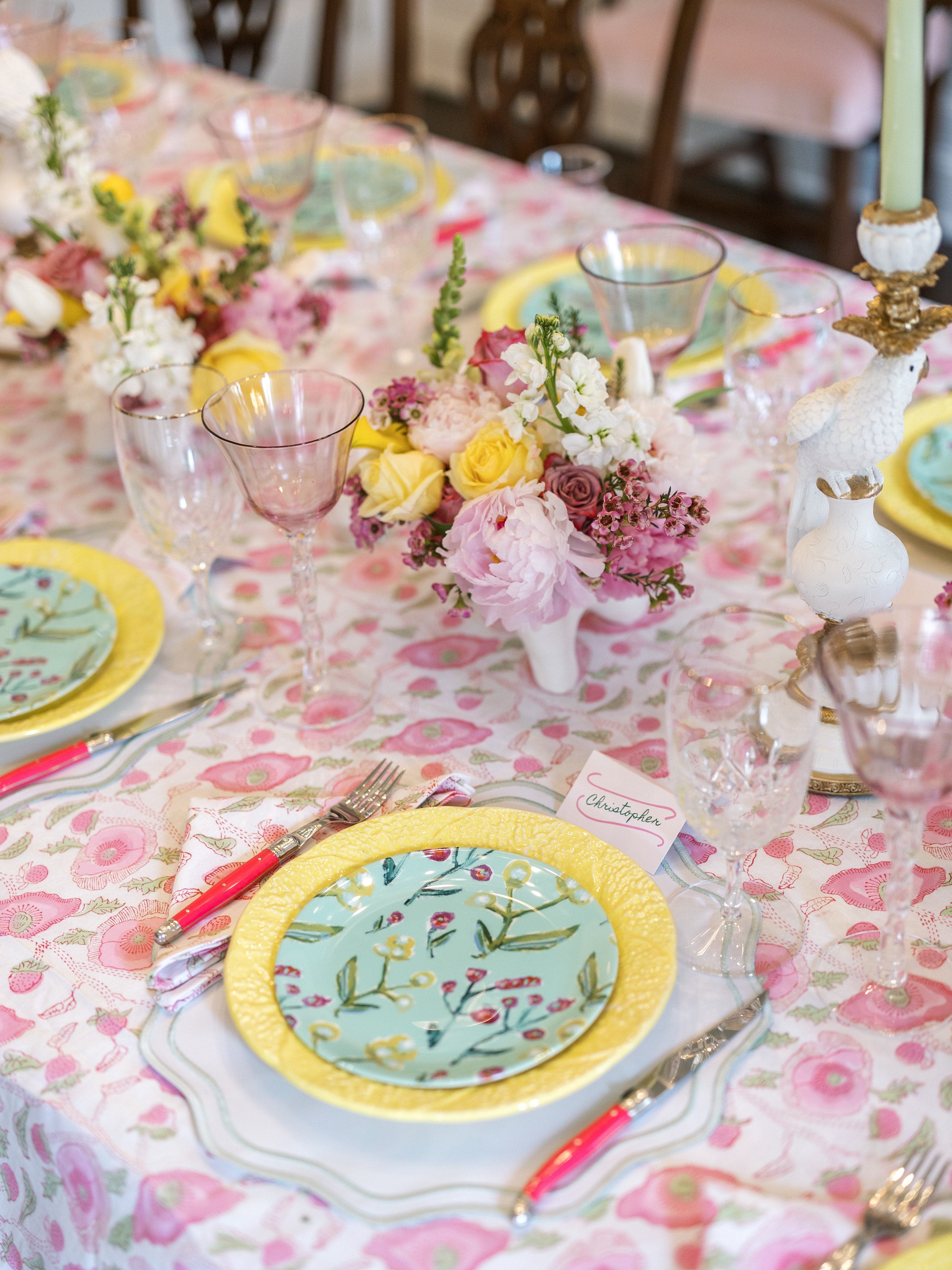 Set of Honeysuckle China Plates (Set of 2, 4 or 8) - My American Goods