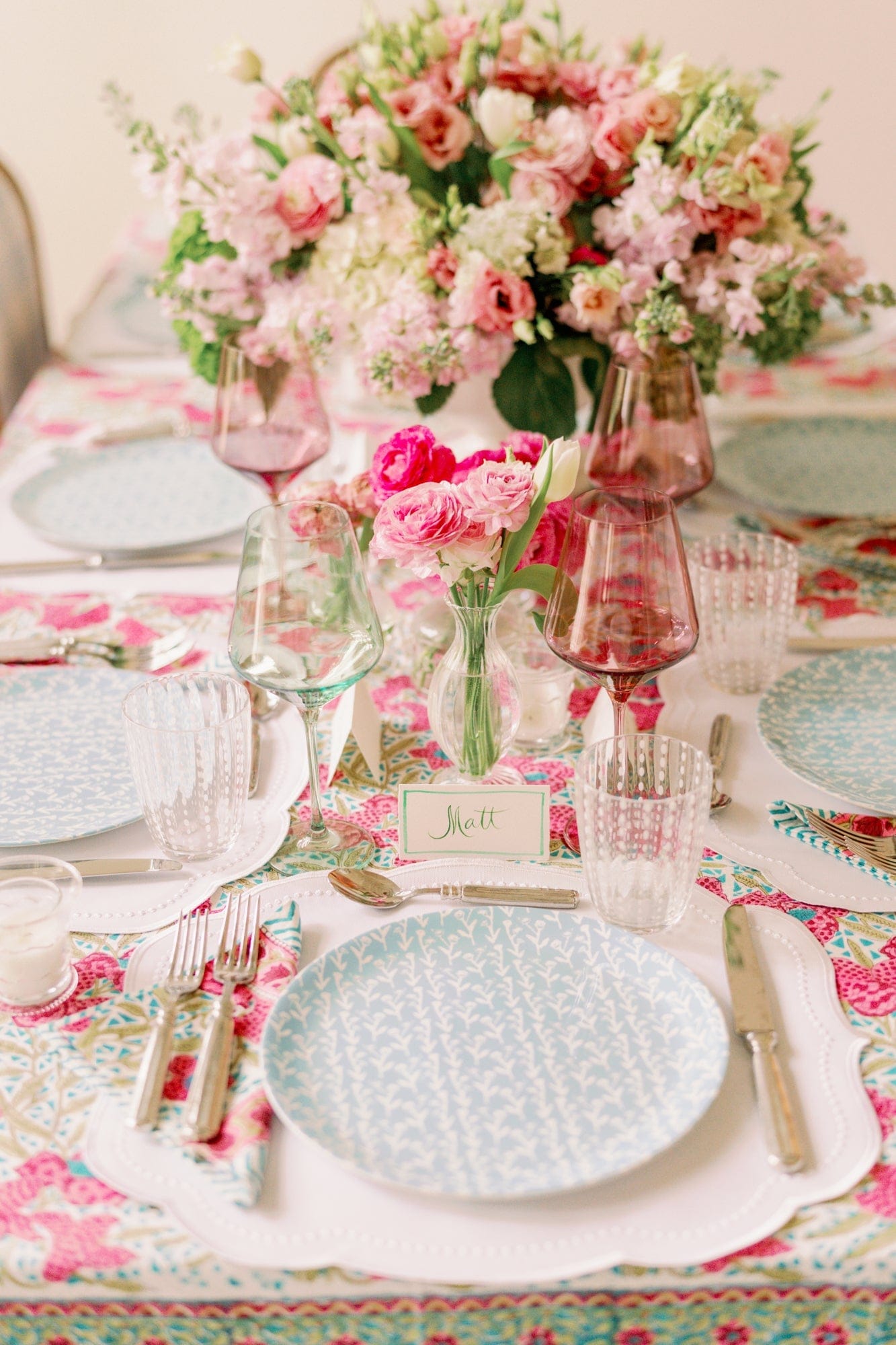 Erin Donahue Tice China Plates Set of Slate Blue Ivy Manor China Plates (Set of 2, 4 or 8)
