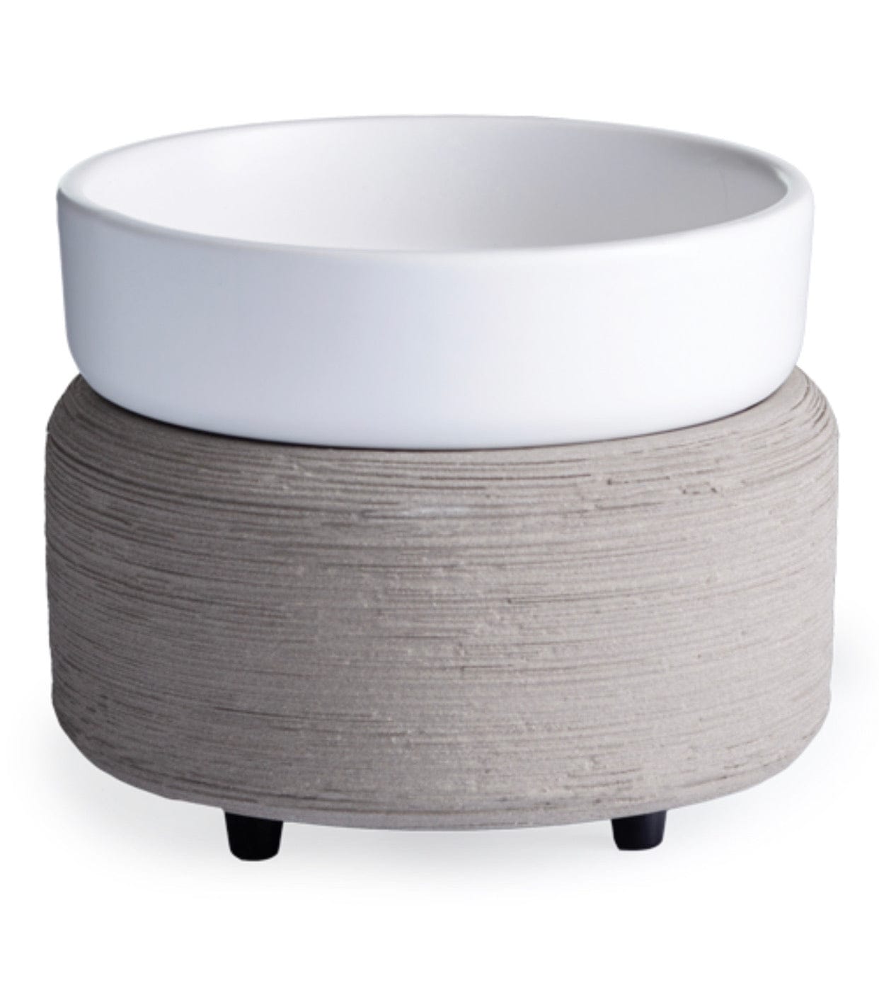 The Scented Vine Candle Warmer White & Concrete 2-in-1 Candle Warmer