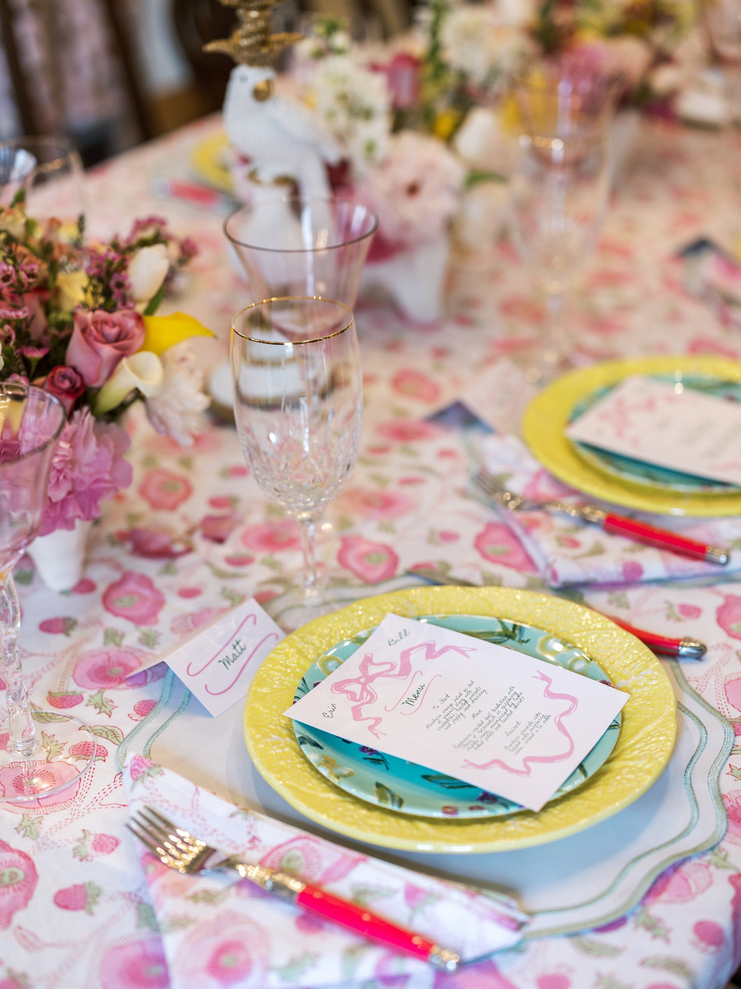 Erin Donahue Tice China Plates Set of Honeysuckle China Plates (Set of 2, 4 or 8)