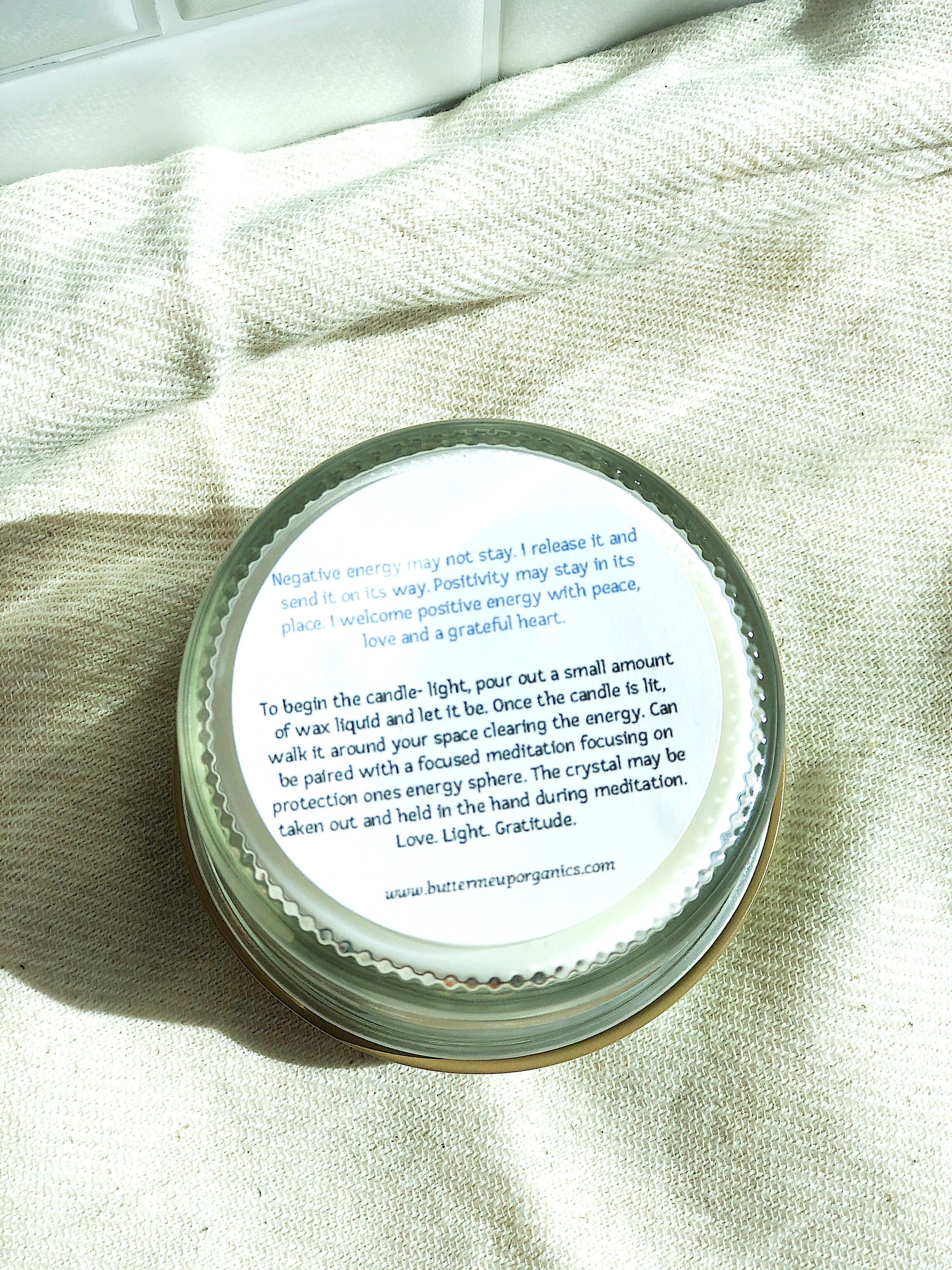 Butter Me Up Organics Metaphysical Space Clearing Candle - Intention Candle