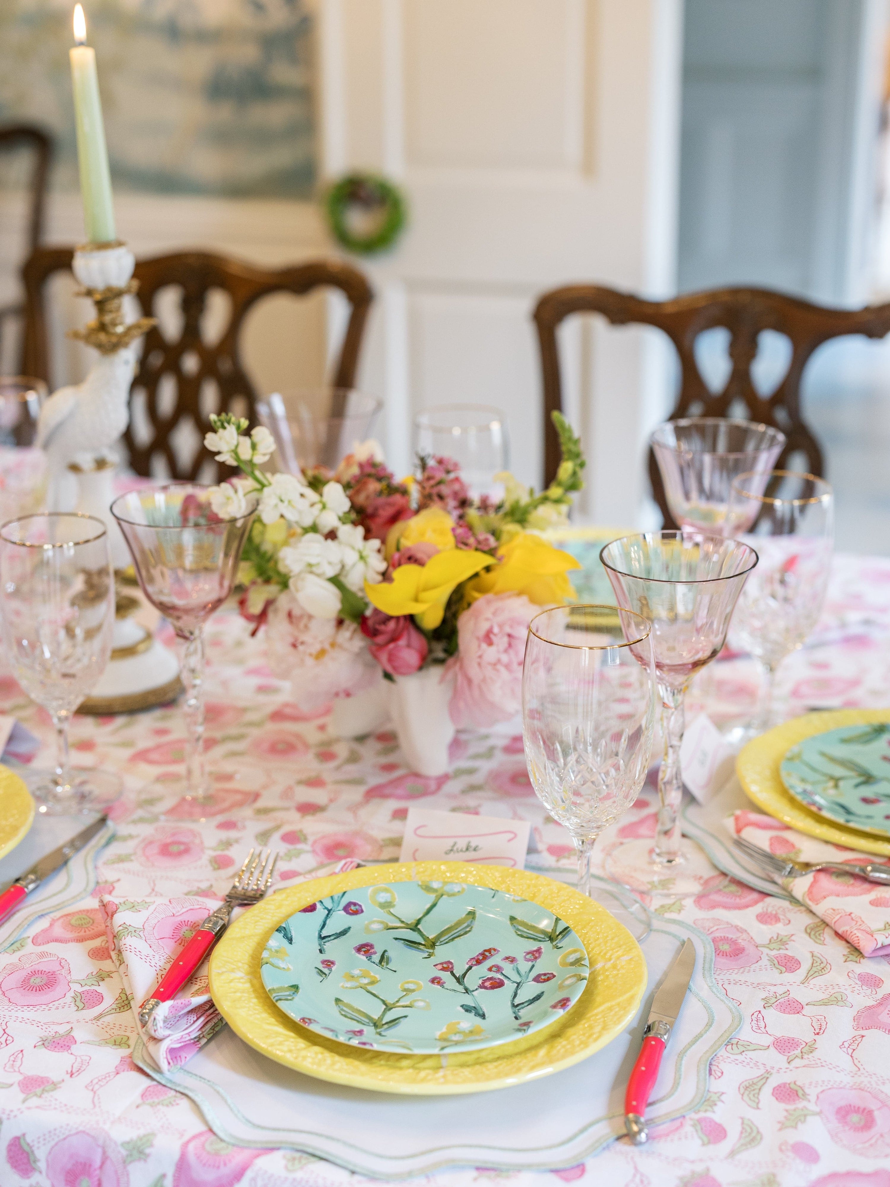 Erin Donahue Tice China Plates Set of Honeysuckle China Plates (Set of 2, 4 or 8)