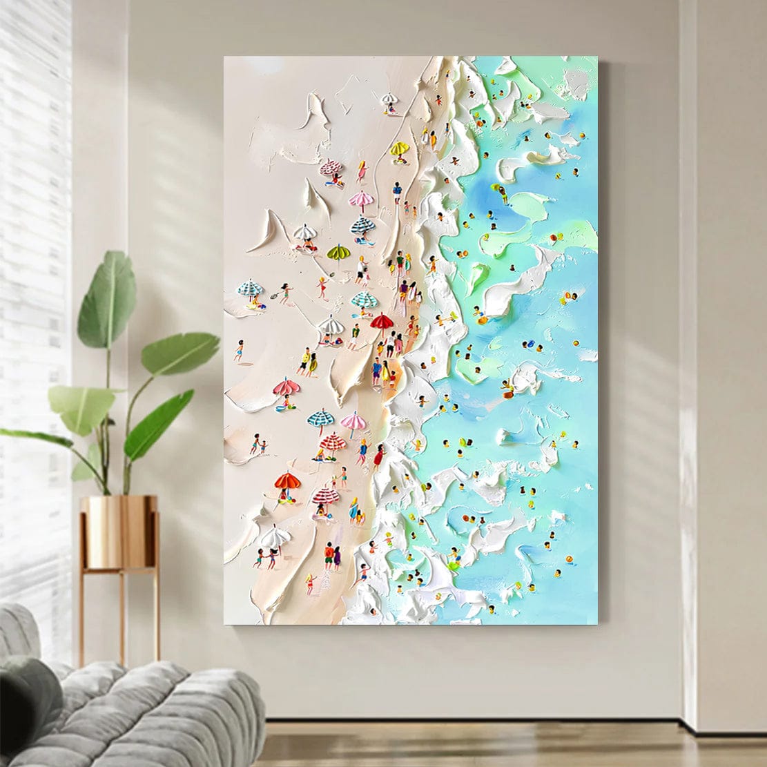 Tailored Canvases Canvas Beachfront Painting Coastal Wall Art