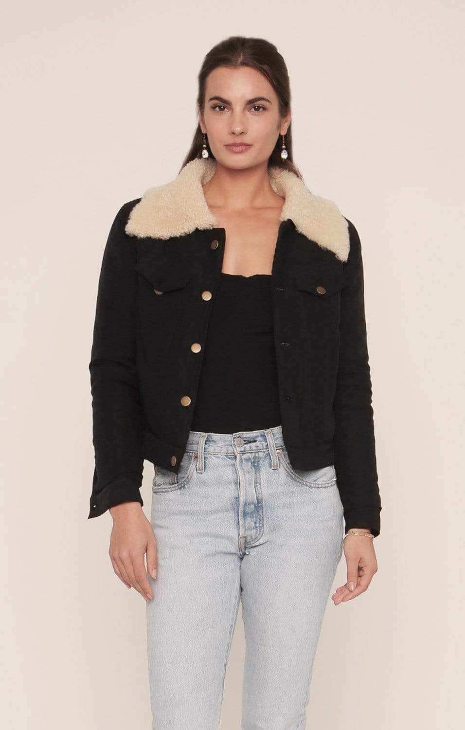 MERRITT CHARLES Jacket Impala Sherpa Jacket - Raven Black