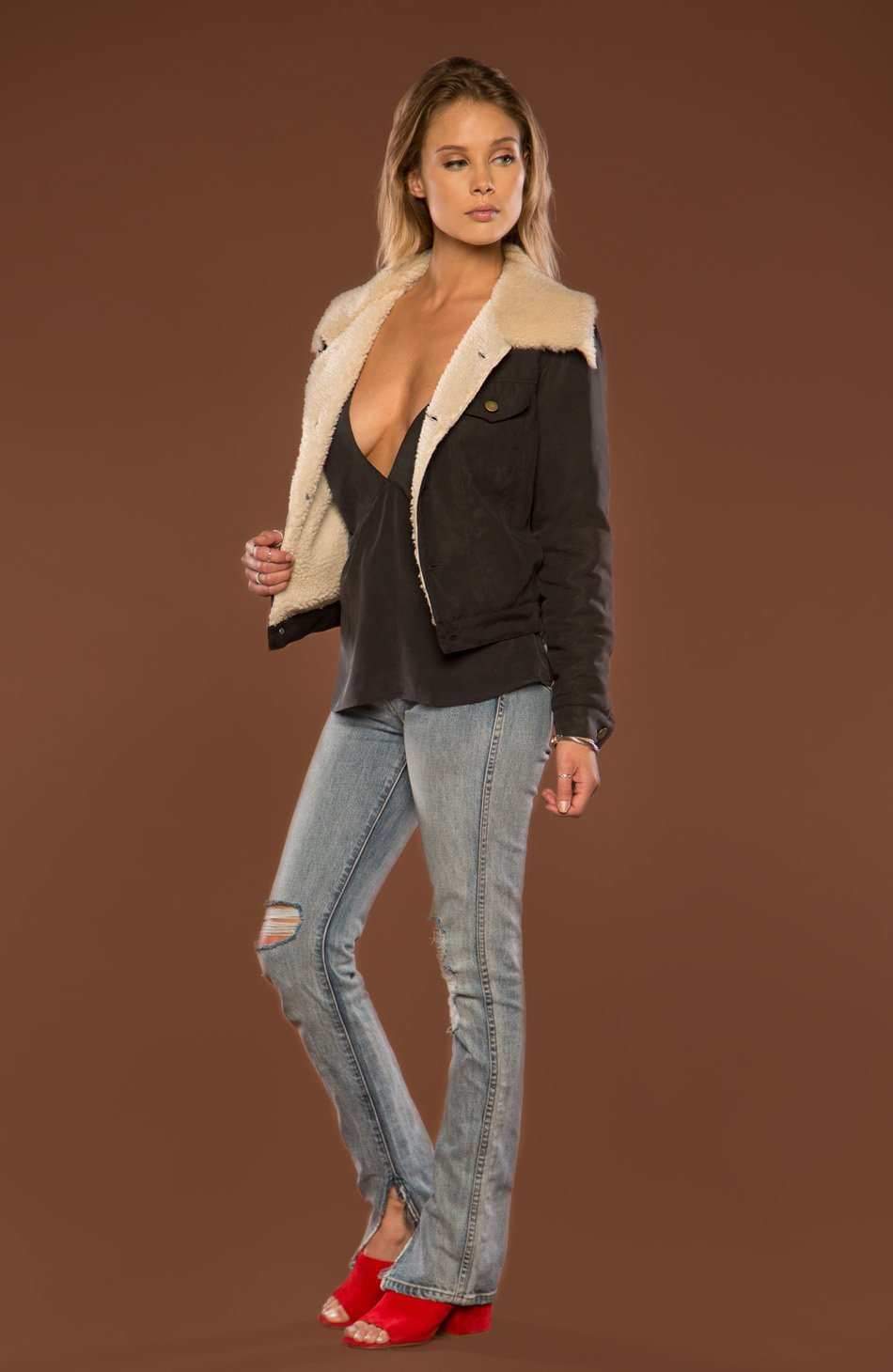 MERRITT CHARLES Jacket Impala Sherpa Jacket - Raven Black