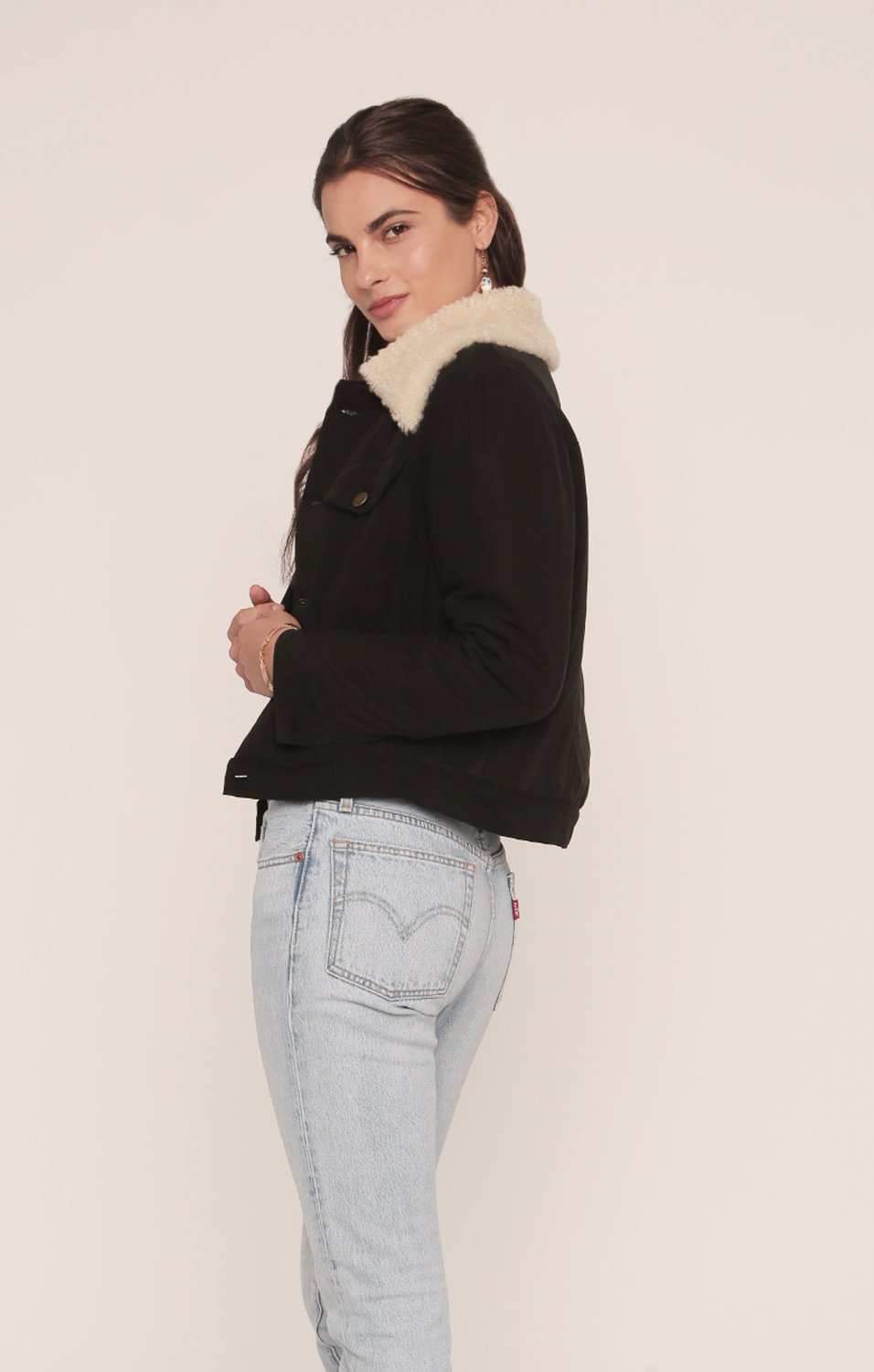 MERRITT CHARLES Jacket Impala Sherpa Jacket - Raven Black