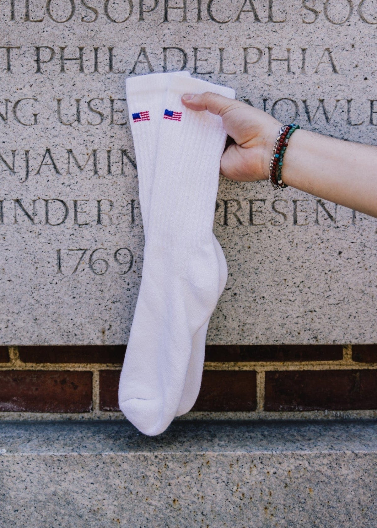 American Trench Socks white / One Size The Flag Crew (2-Pack)
