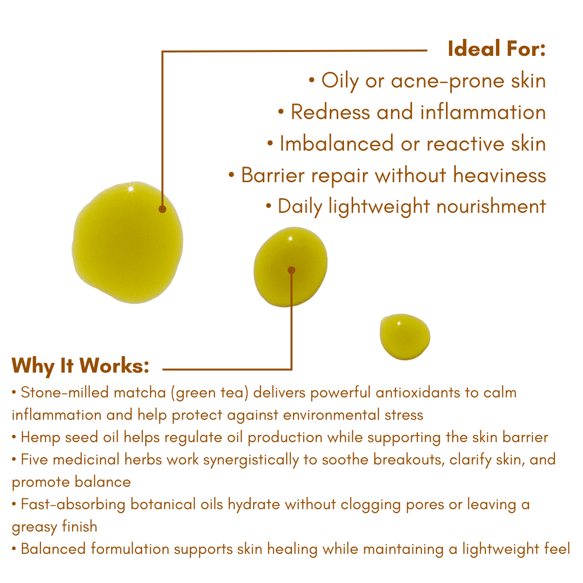URB APOTHECARY FACIAL OIL Green Tea Hemp Serum Face Oil