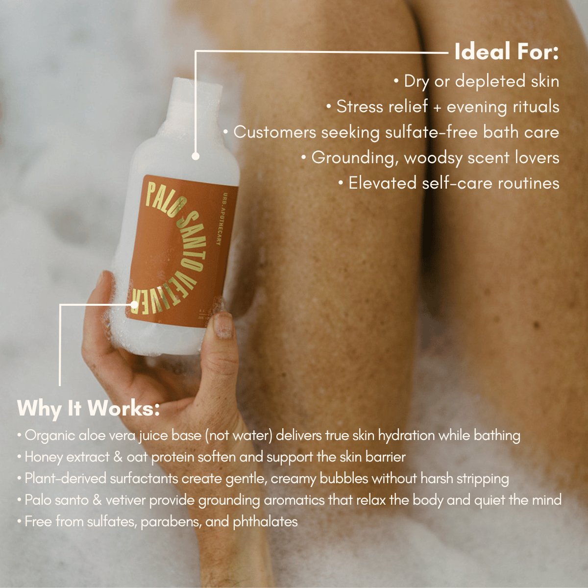 URB APOTHECARY Palo Santo Vetiver Bubble Bath