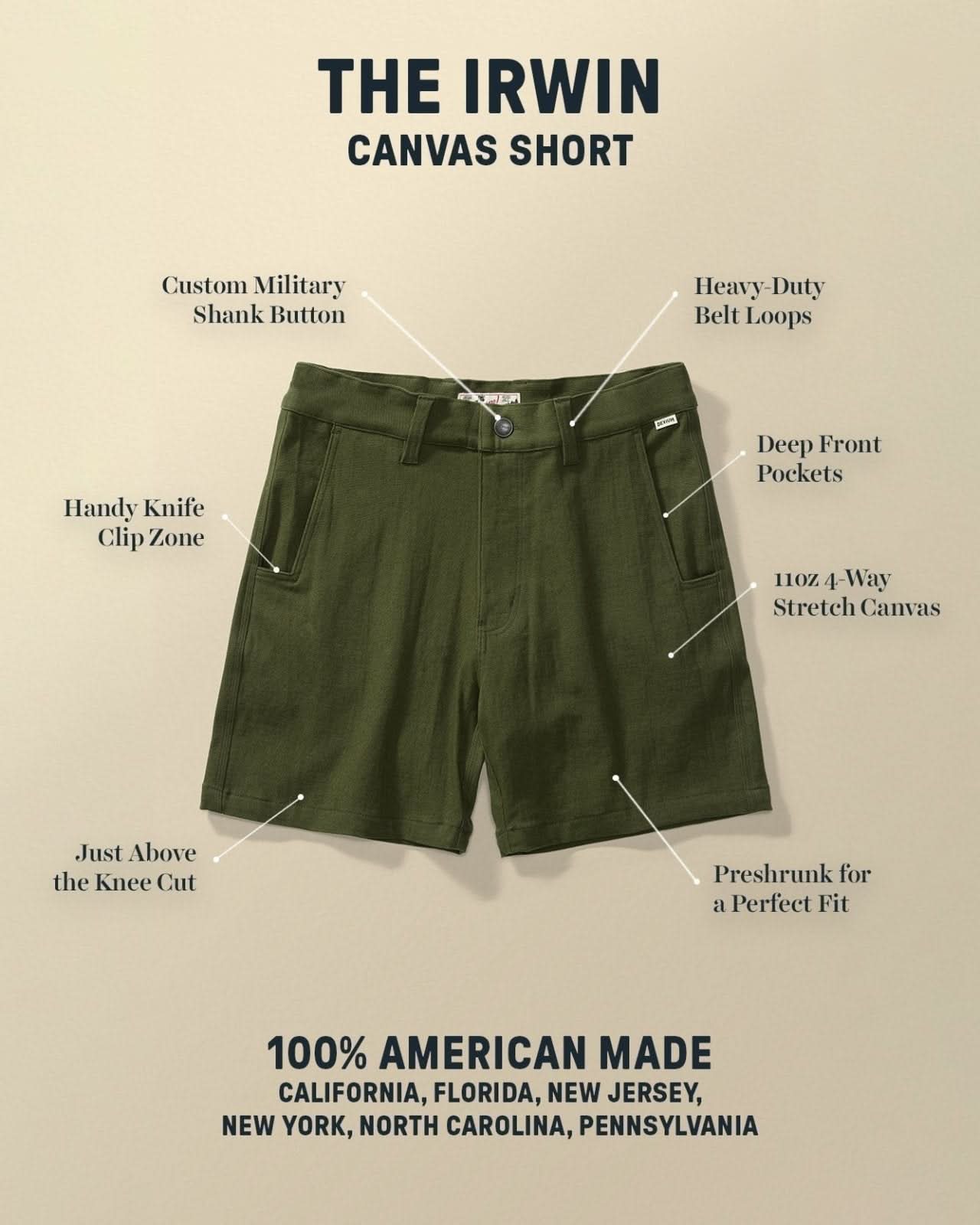 Irwin Canvas Utility Short - My American Goods