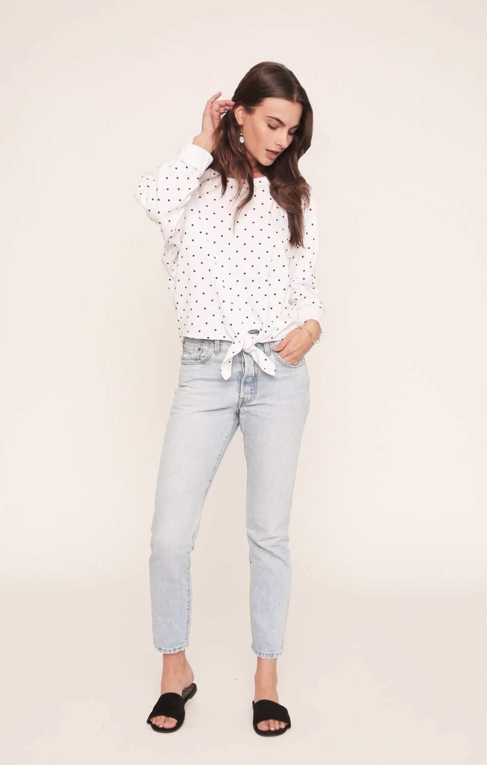 MERRITT CHARLES Tank Top Isabella Sweater - Polka Dot