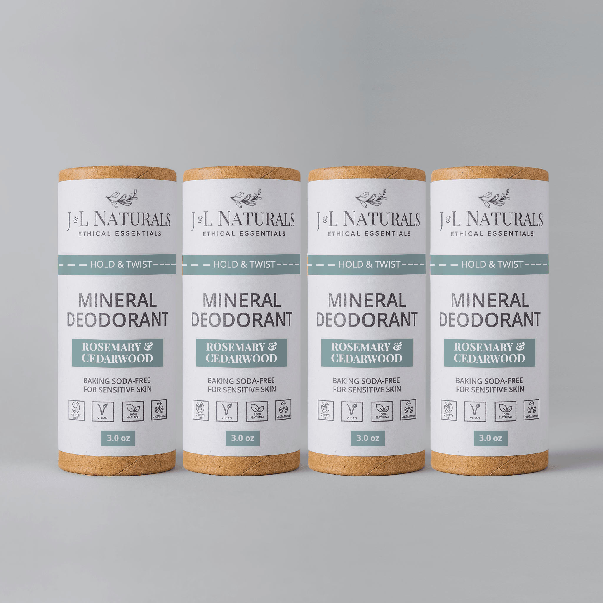 Mineral (Baking Soda-Free) Deodorant Bundle (4-Pack) - My American Goods