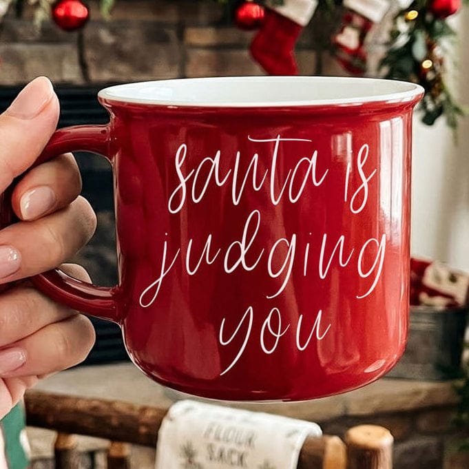 Gia Roma Coffee Mug, Red Santa is Judging Mug