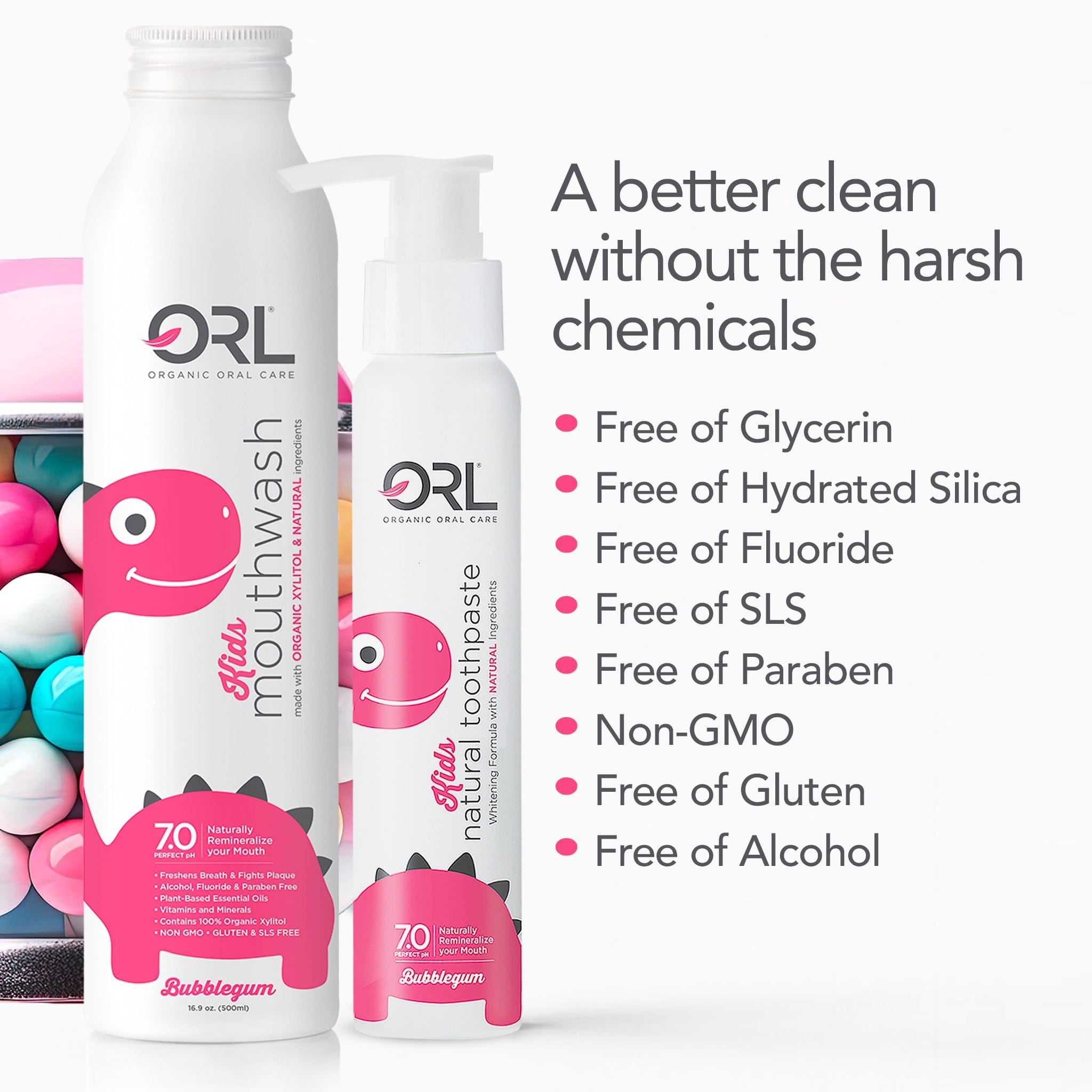 ORL Bundle Kids Bundle - Bubblegum Toothpaste & Mouthwash