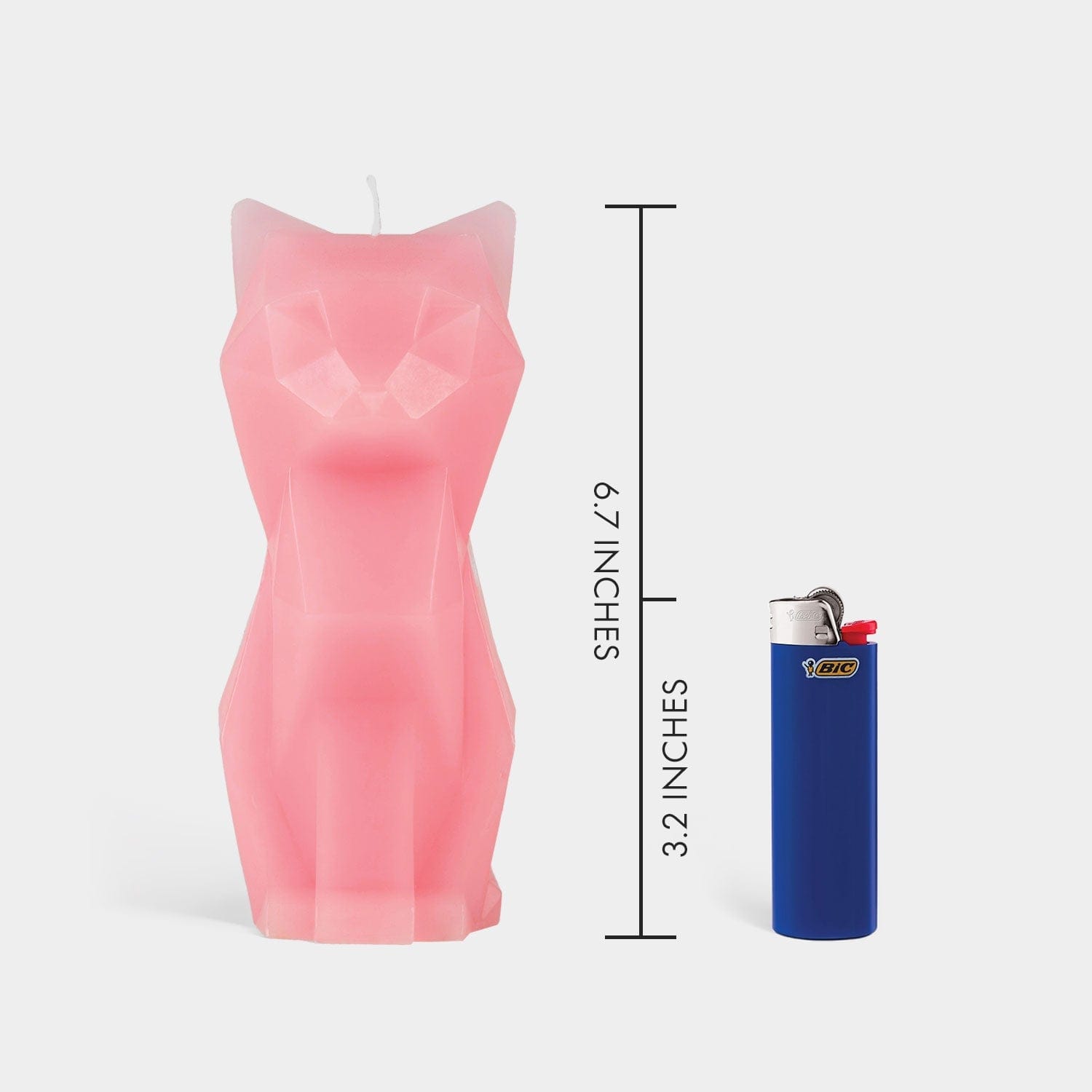 PyroPet Kisa Cat Candle - Light Pink - My American Goods