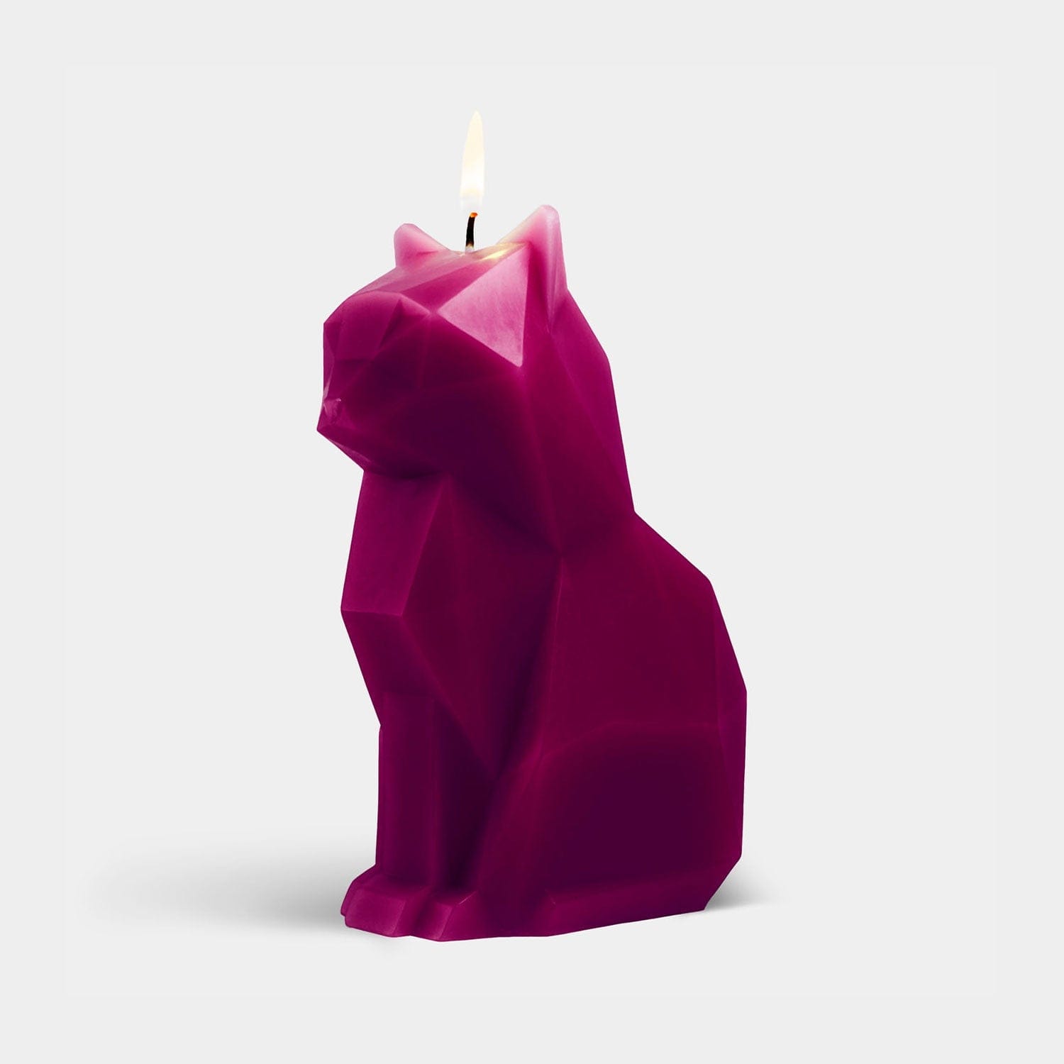 PyroPet Kisa Cat Candle - Burgundy - My American Goods